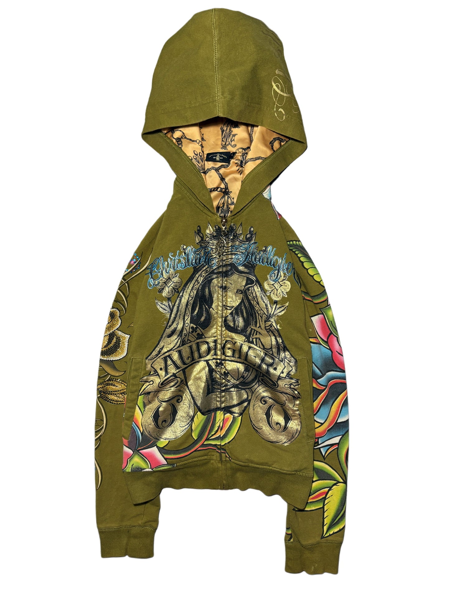 2000s Christian Audigier zip up hoodie