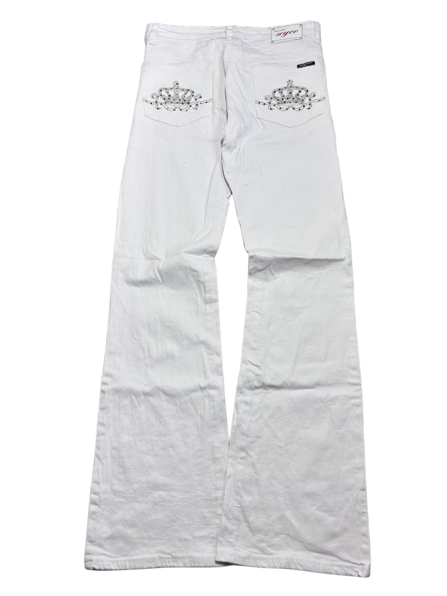2000s White Crowns Silver Jeans