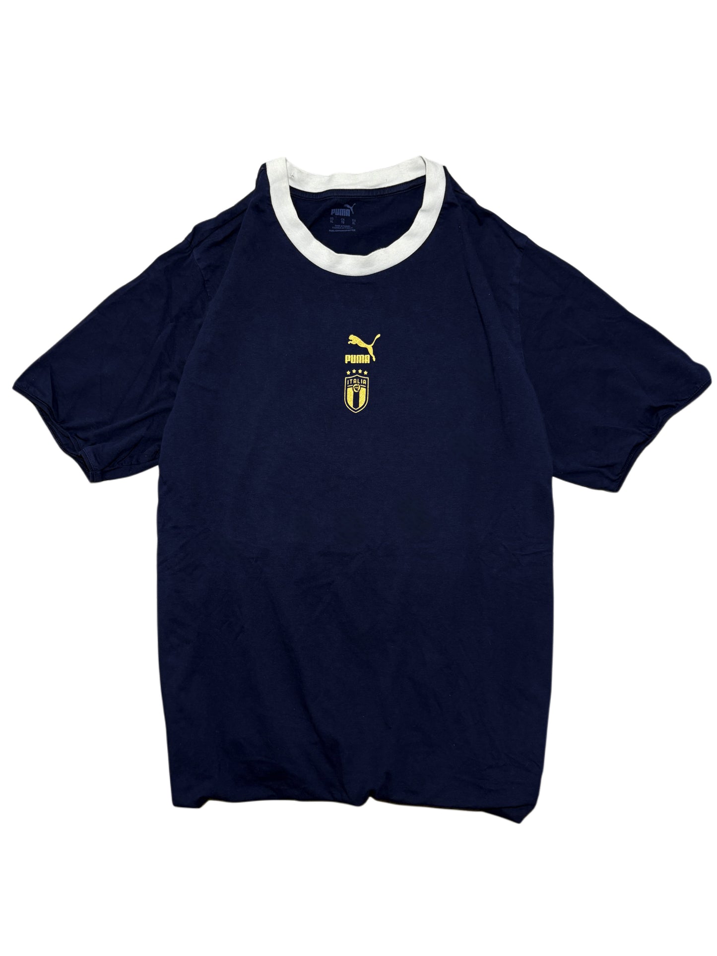 2000s Puma x Italia T-shirt Navy
