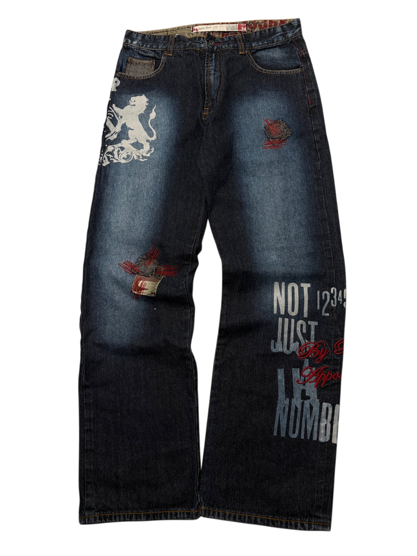 2000s Printed baggy Y2K Jeans