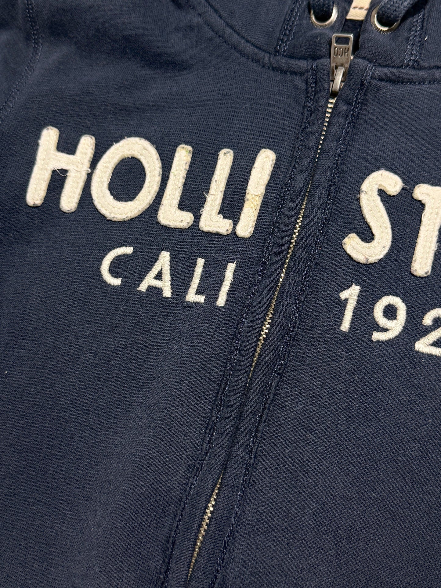 2000s Hollister navy zip up hoodie