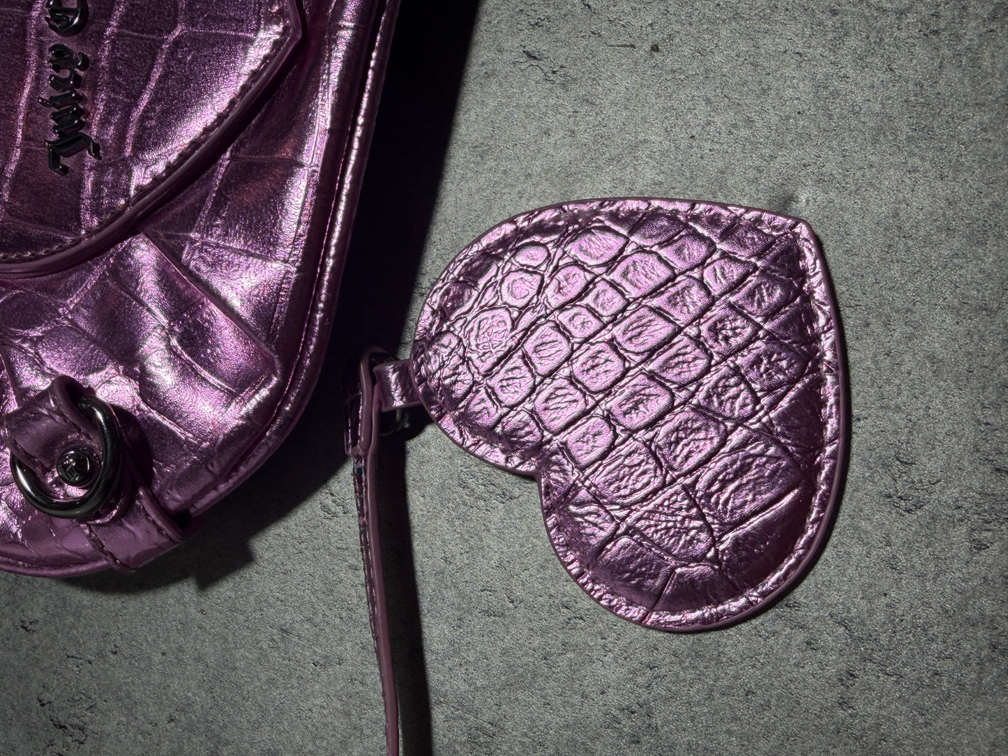 2000s Juicy Couture Pink Bag Mirror