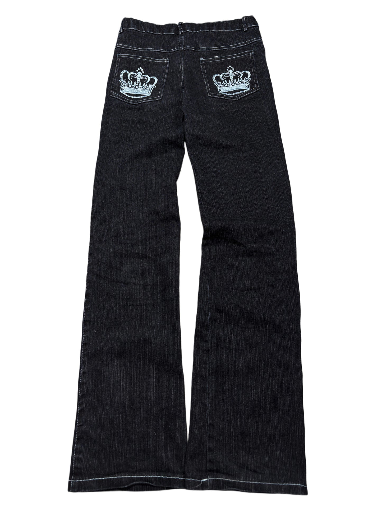 2000s washed crown jeans japan style