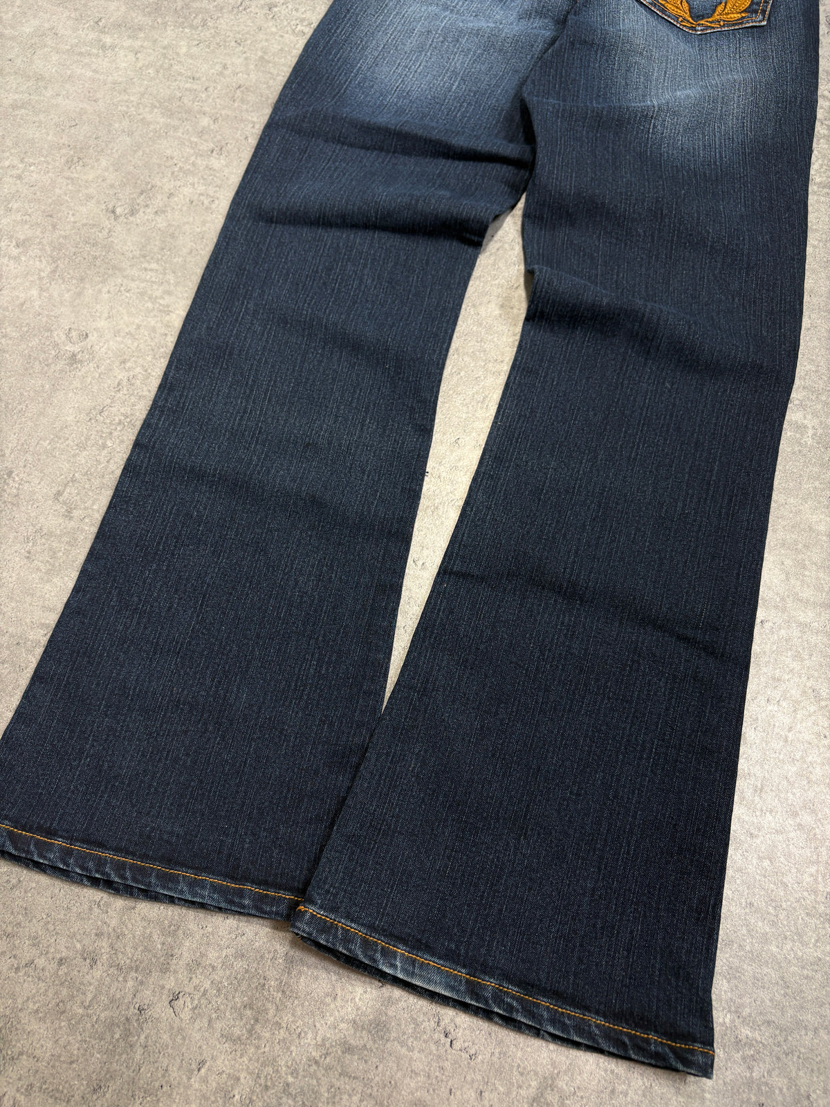 2000s Flared Jeans Washed Y2K
