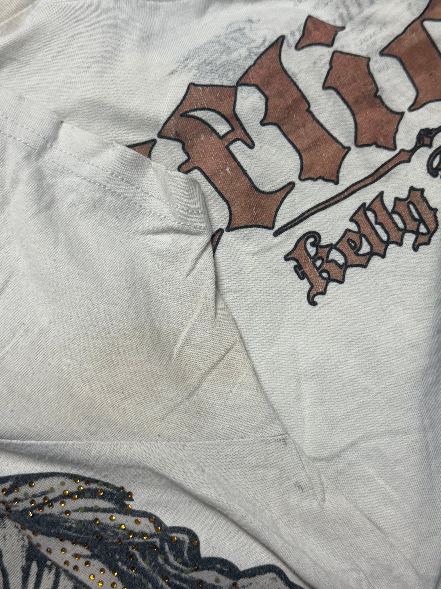 2000s Affliction cream t-shirt