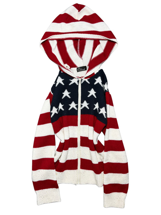 2000s USA knit zip hoodie