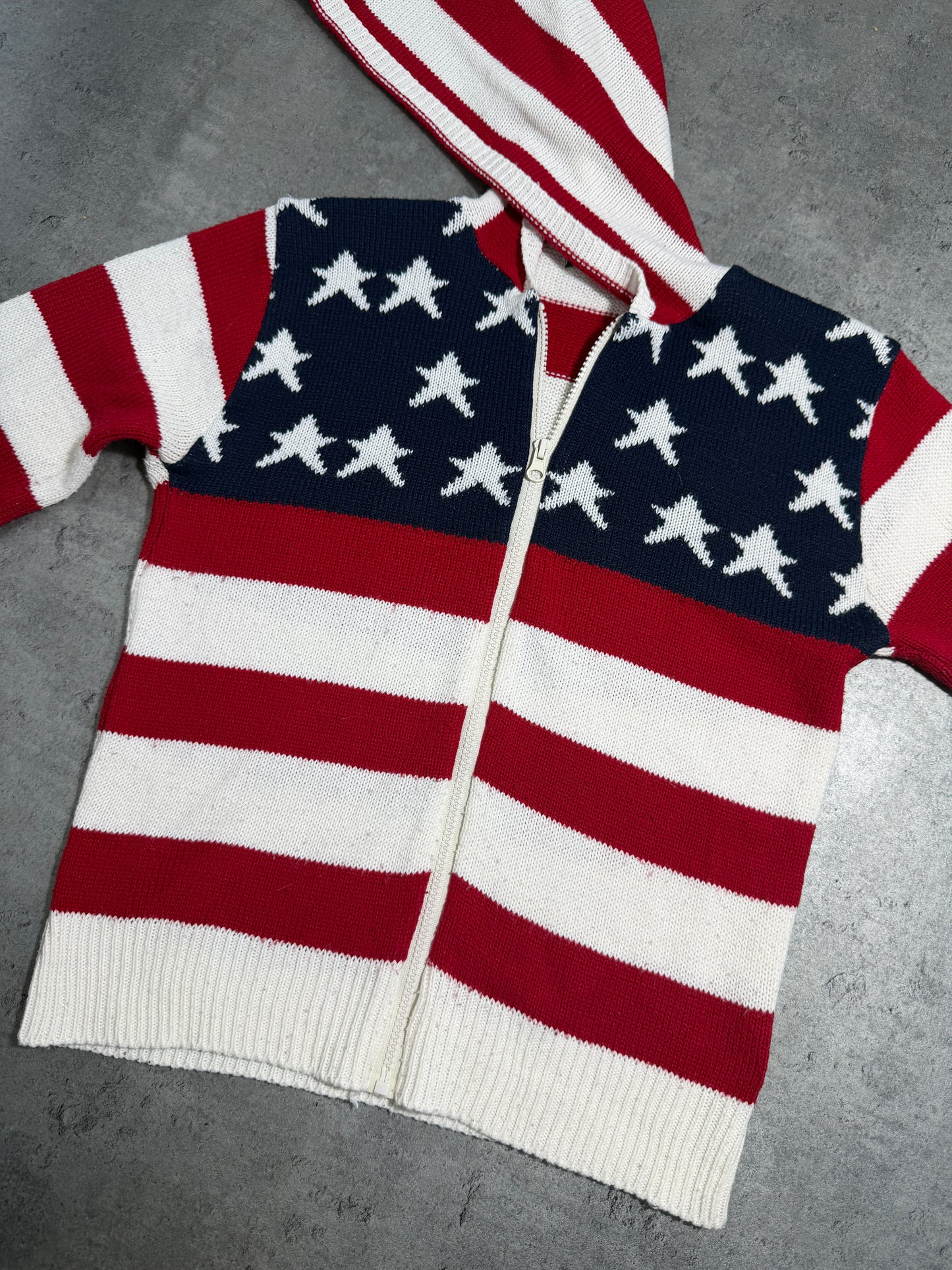2000s USA knit zip hoodie