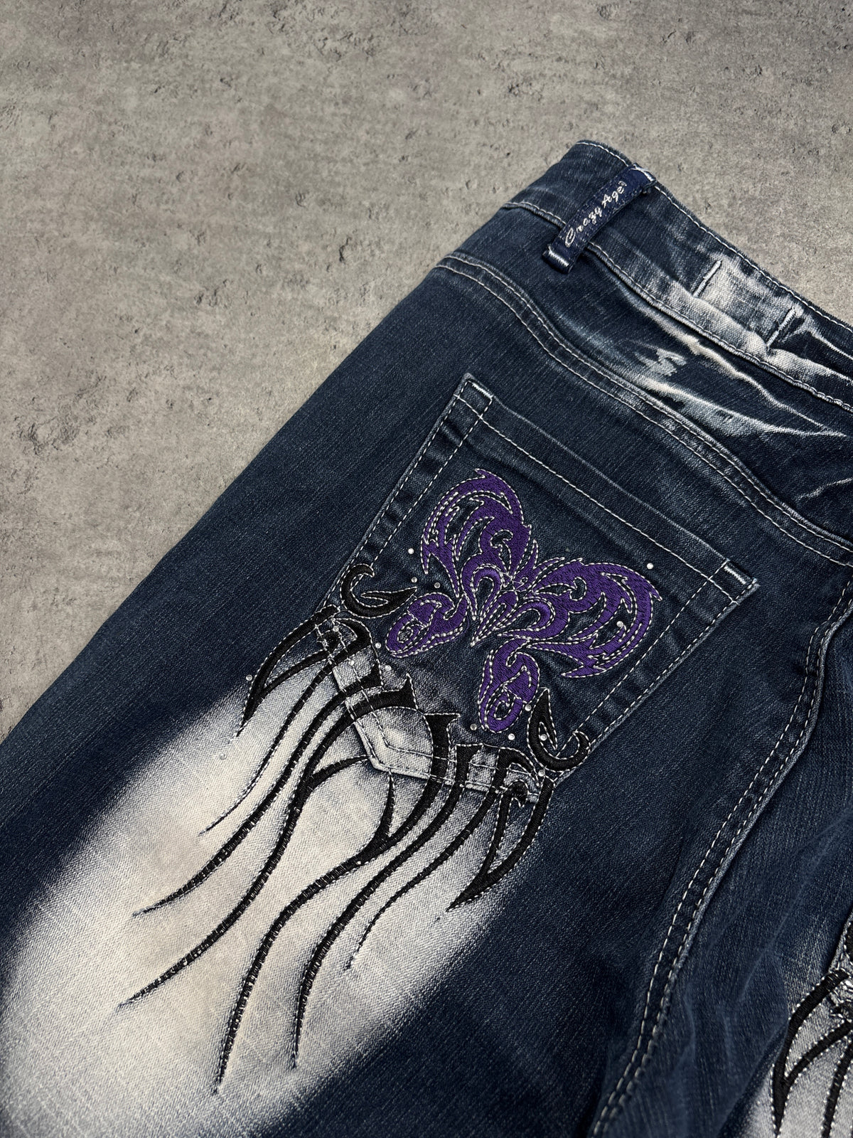 2000s Crazy Age Washed Y2K Jeans