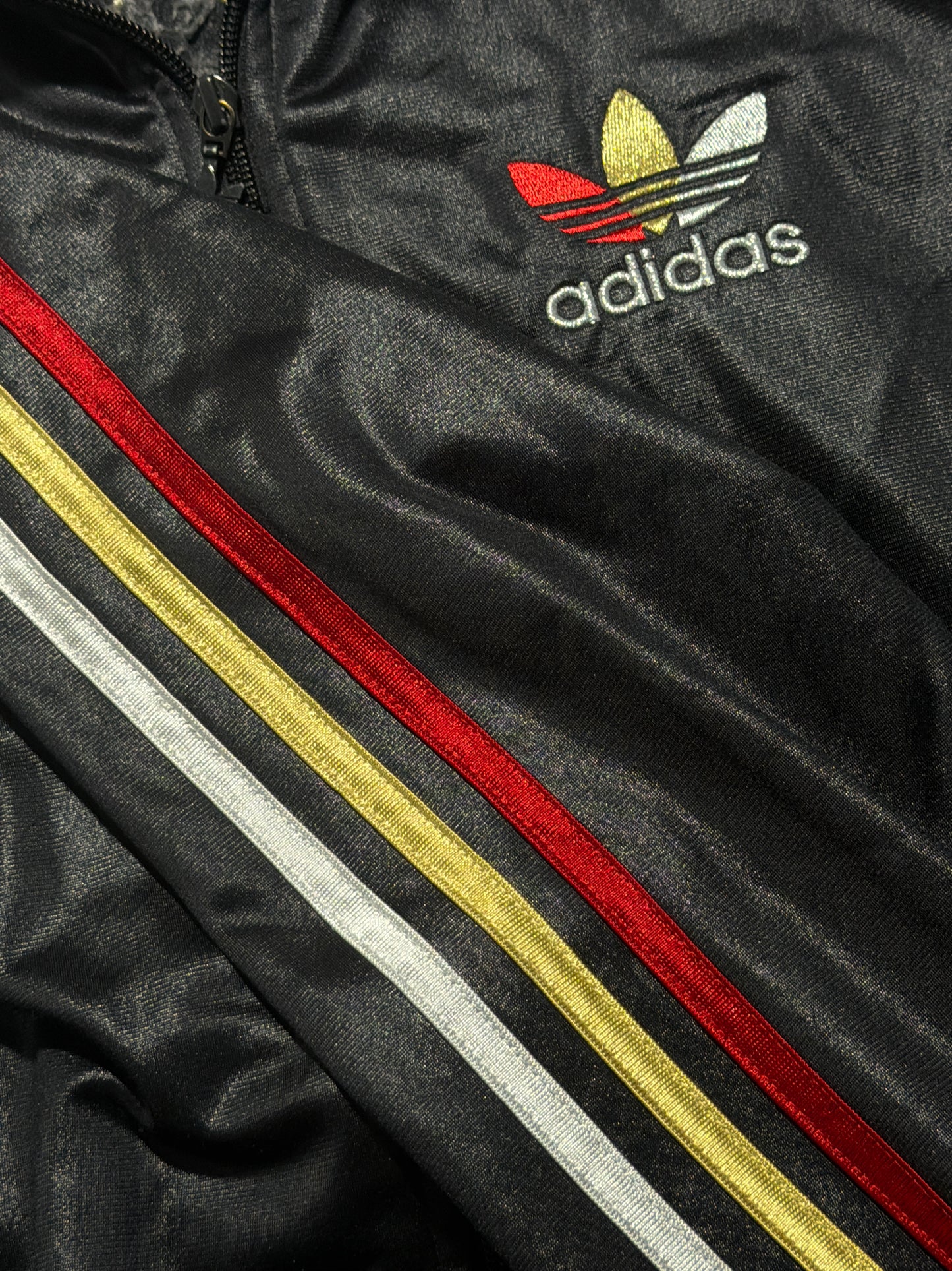 2000s Adidas Chile 62 zip up tracksuit oversize black  *2010*rok*