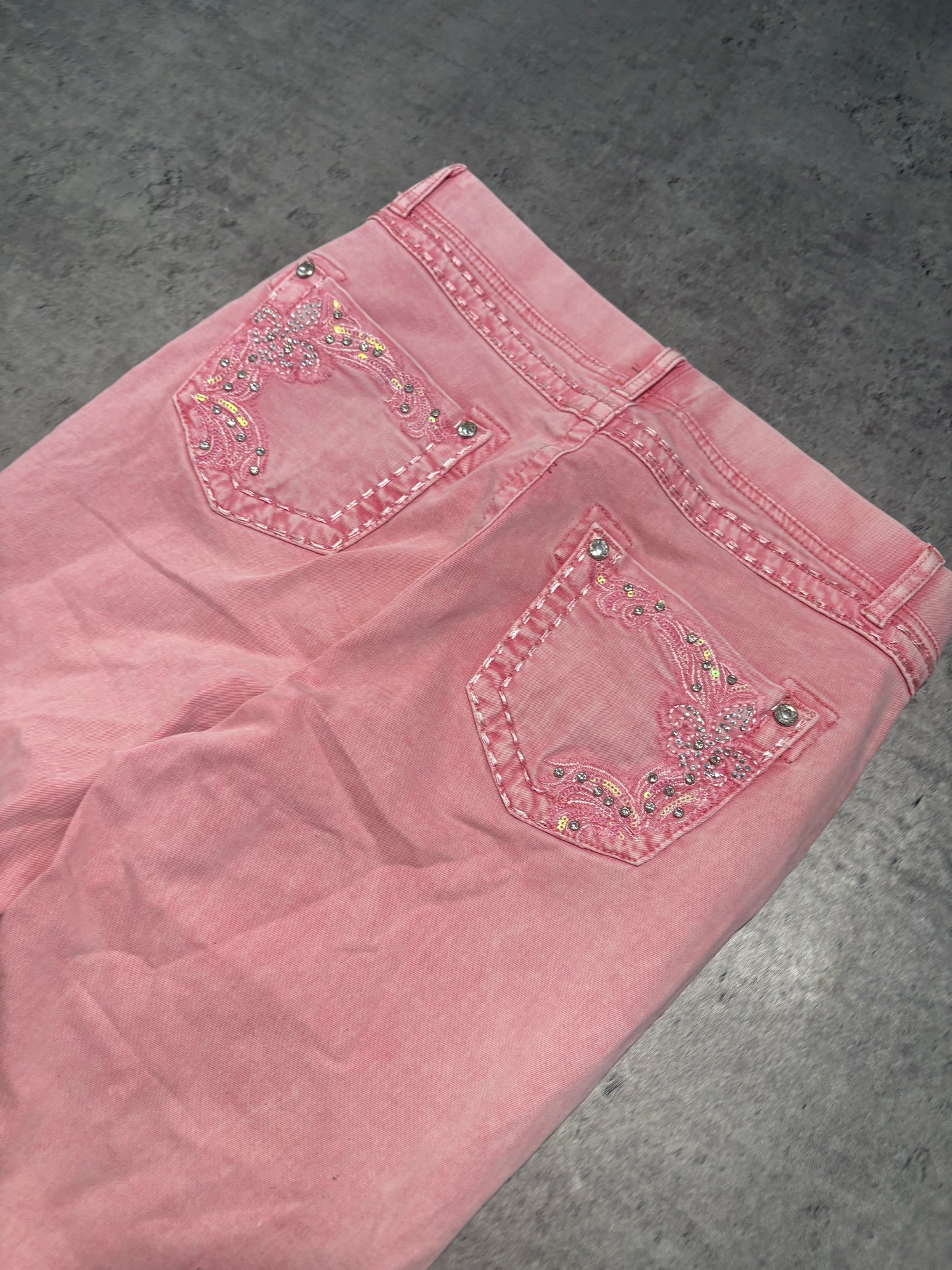 2000s Embellished Pink Jeans