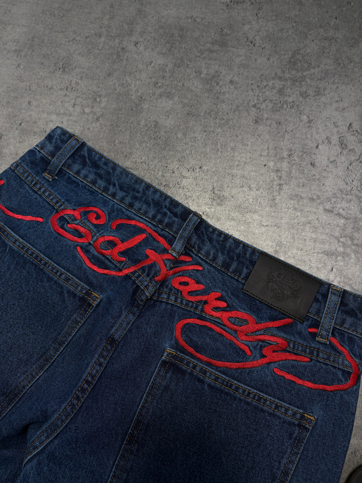 Ed Hardy Embroidery Red Jeans