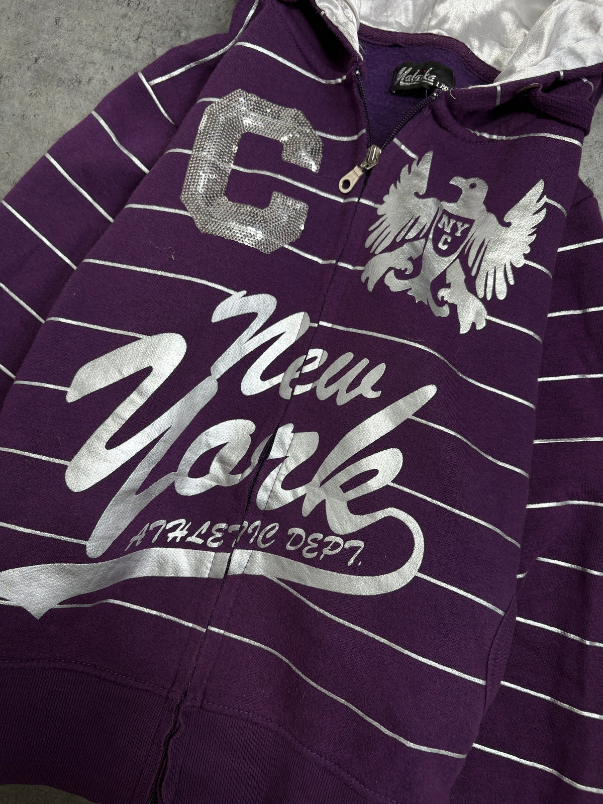 2000s New York Purple Y2K Hoodie