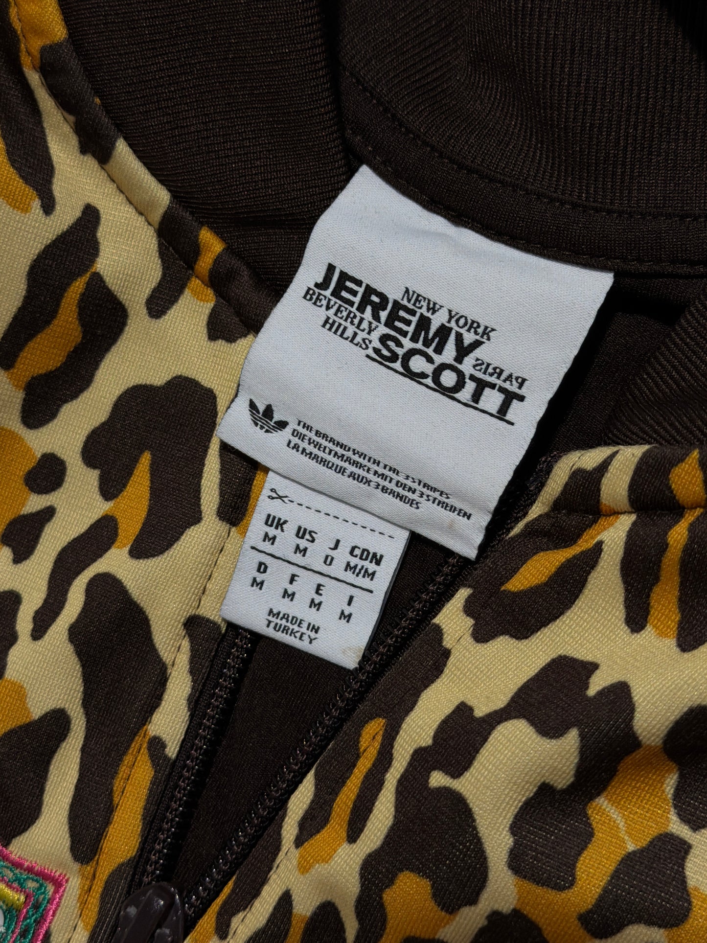 2000s Adidas Jeremy Scott Leopard zip up hoodie *RARE* 2015y