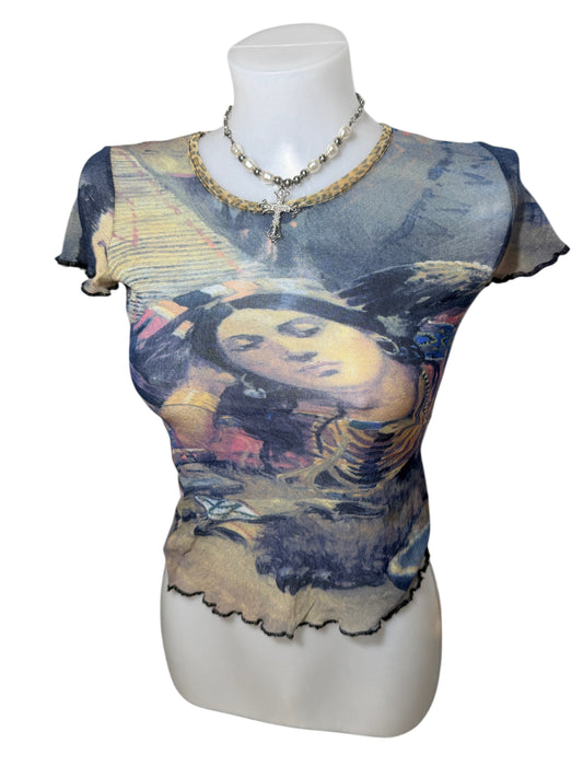 Vintage Mesh Top z siateczki