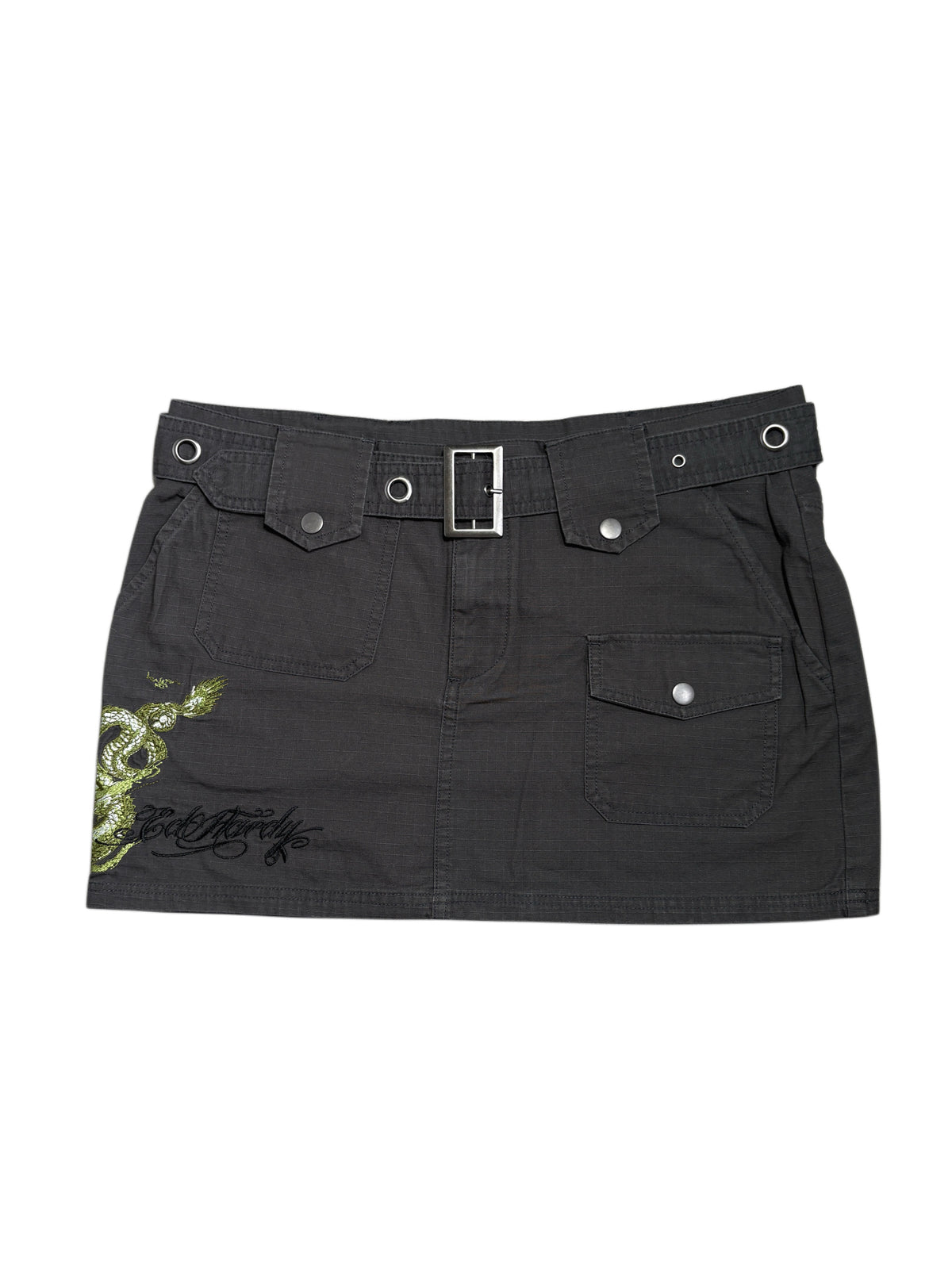 Ed Hardy Mini Skirt With Belt Krótka Spódniczka Z Paskiem