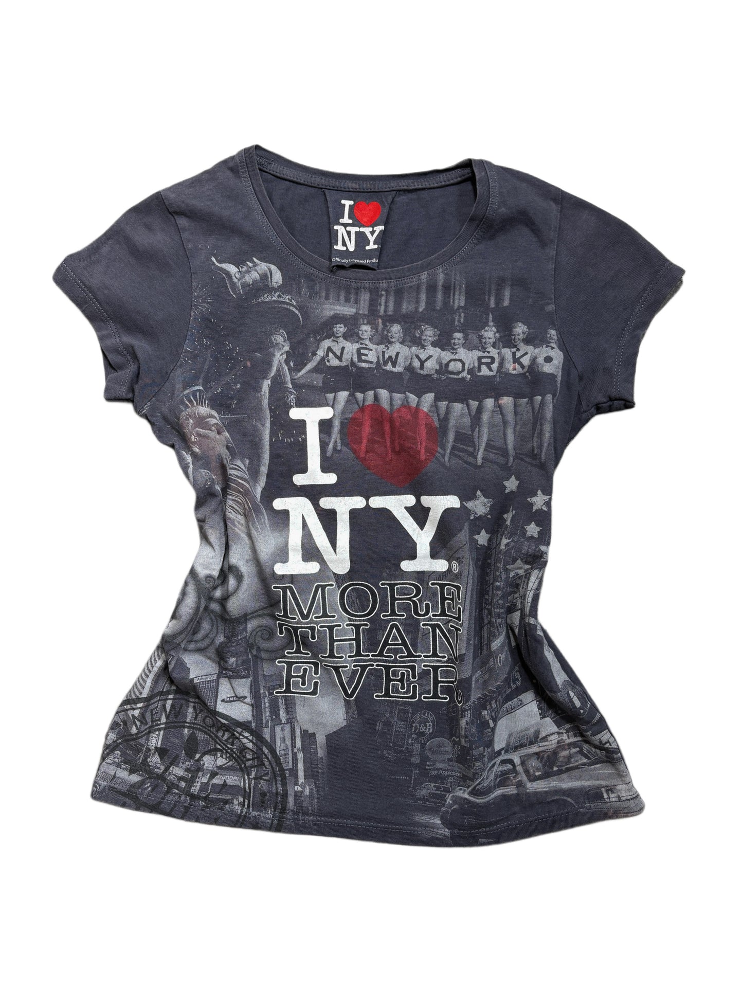 2000s I Love New York Baby Tee Top
