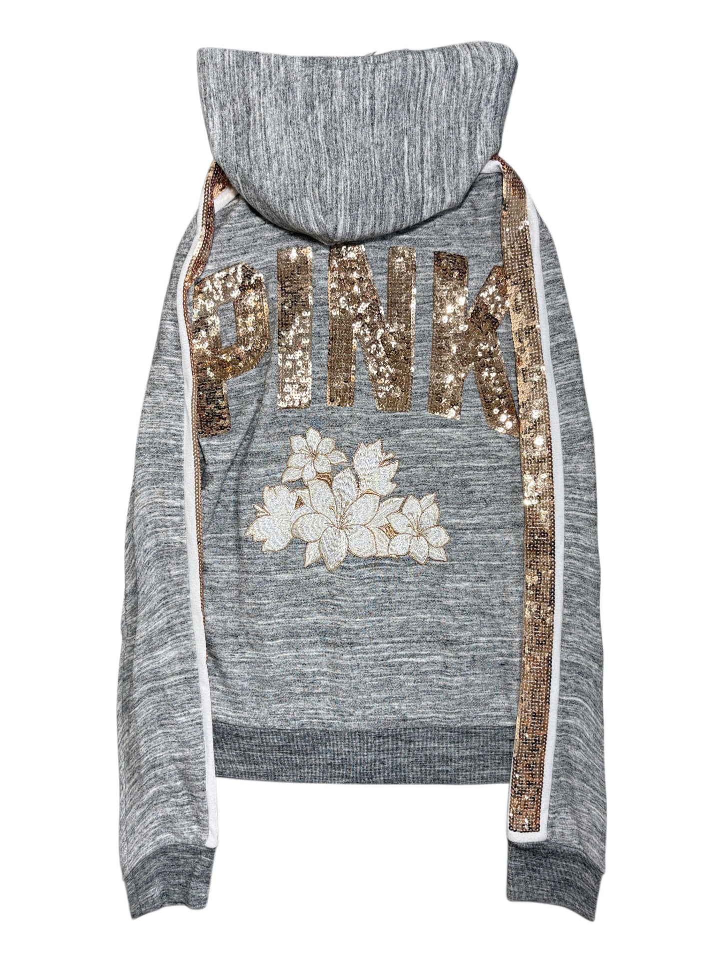 2000s Pink by Victoria Secret Y2K Zip Up Hoodie