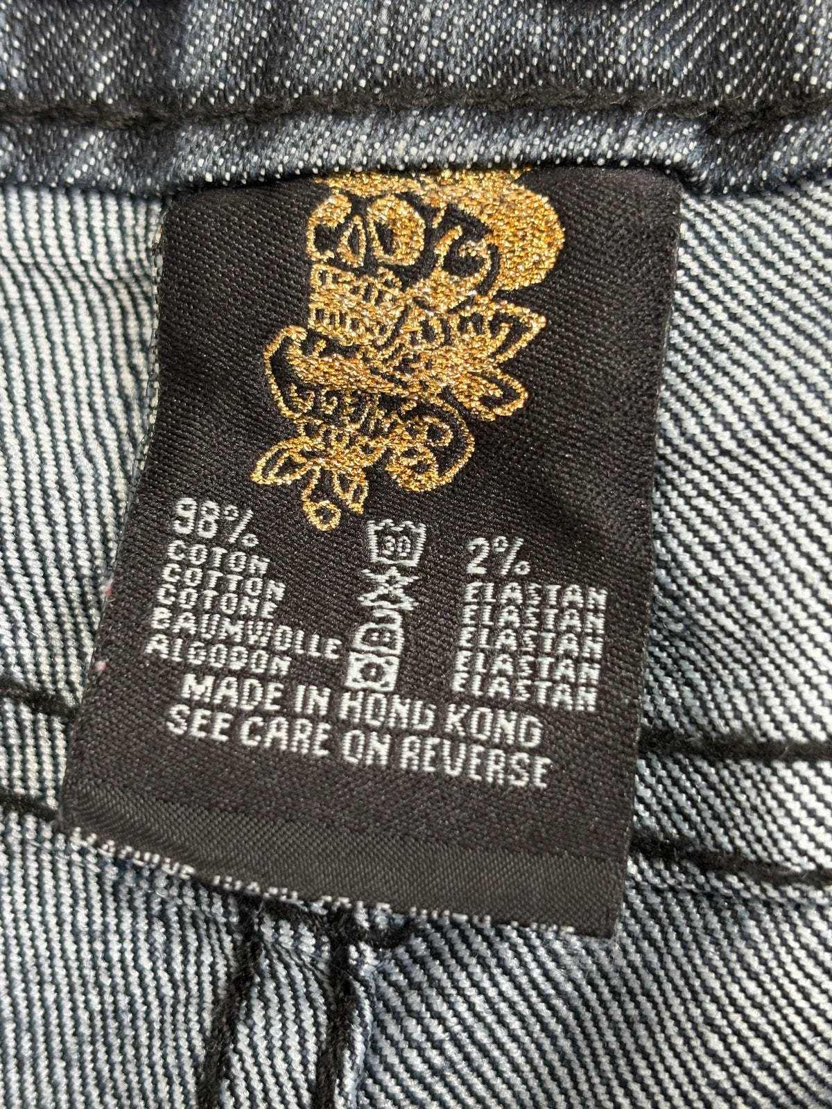 2000s Ed Hardy Y2K Skull Printed Low Rise Jeans