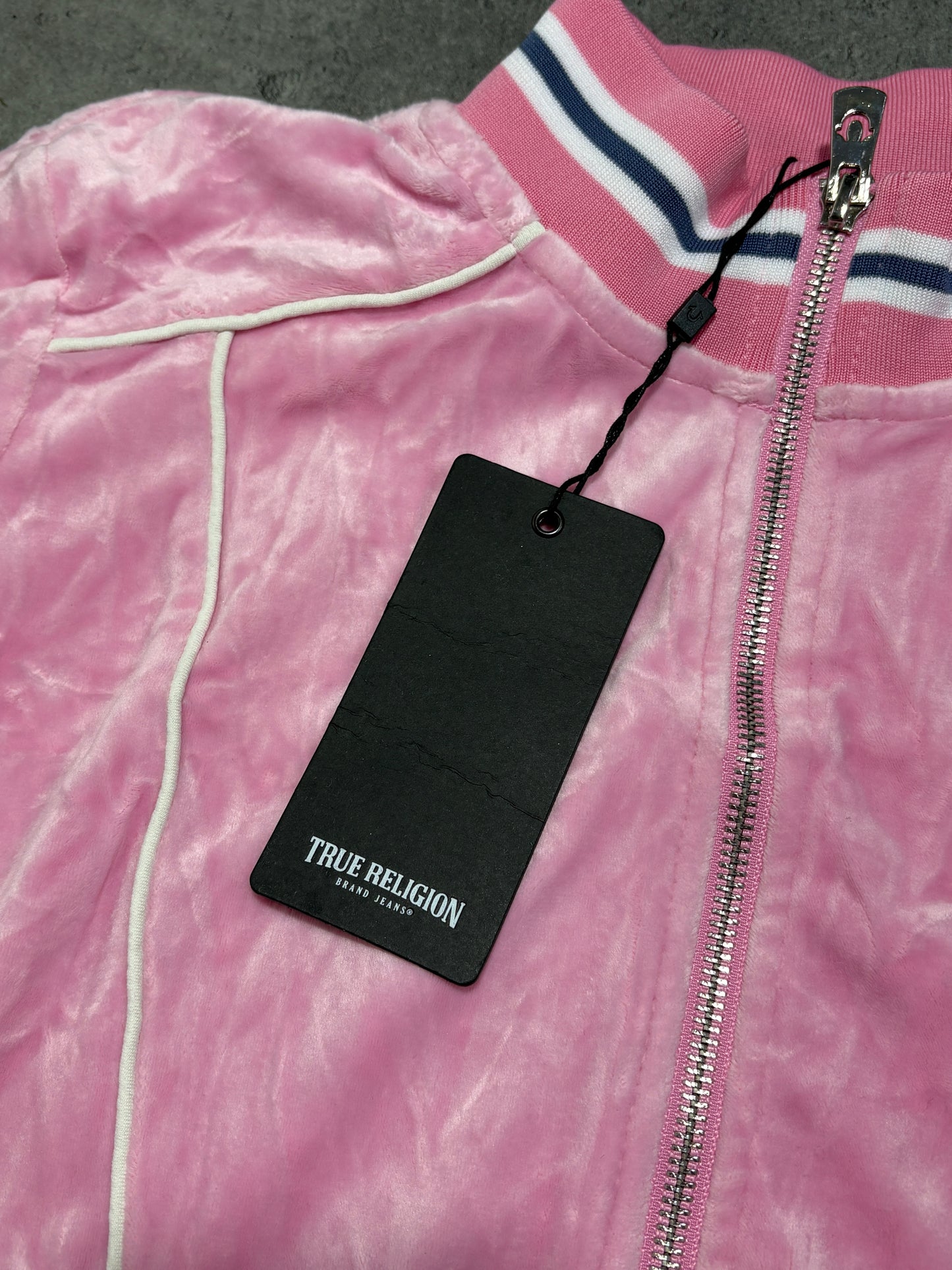 True Religion welur pink top