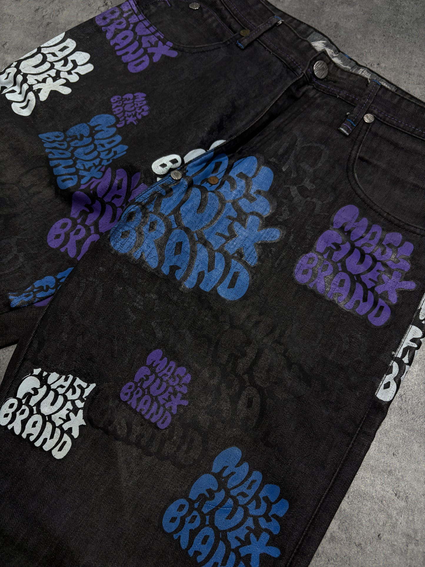 2000s Mass Denim graffiti baggy  jeans OG POLSKA MARKA