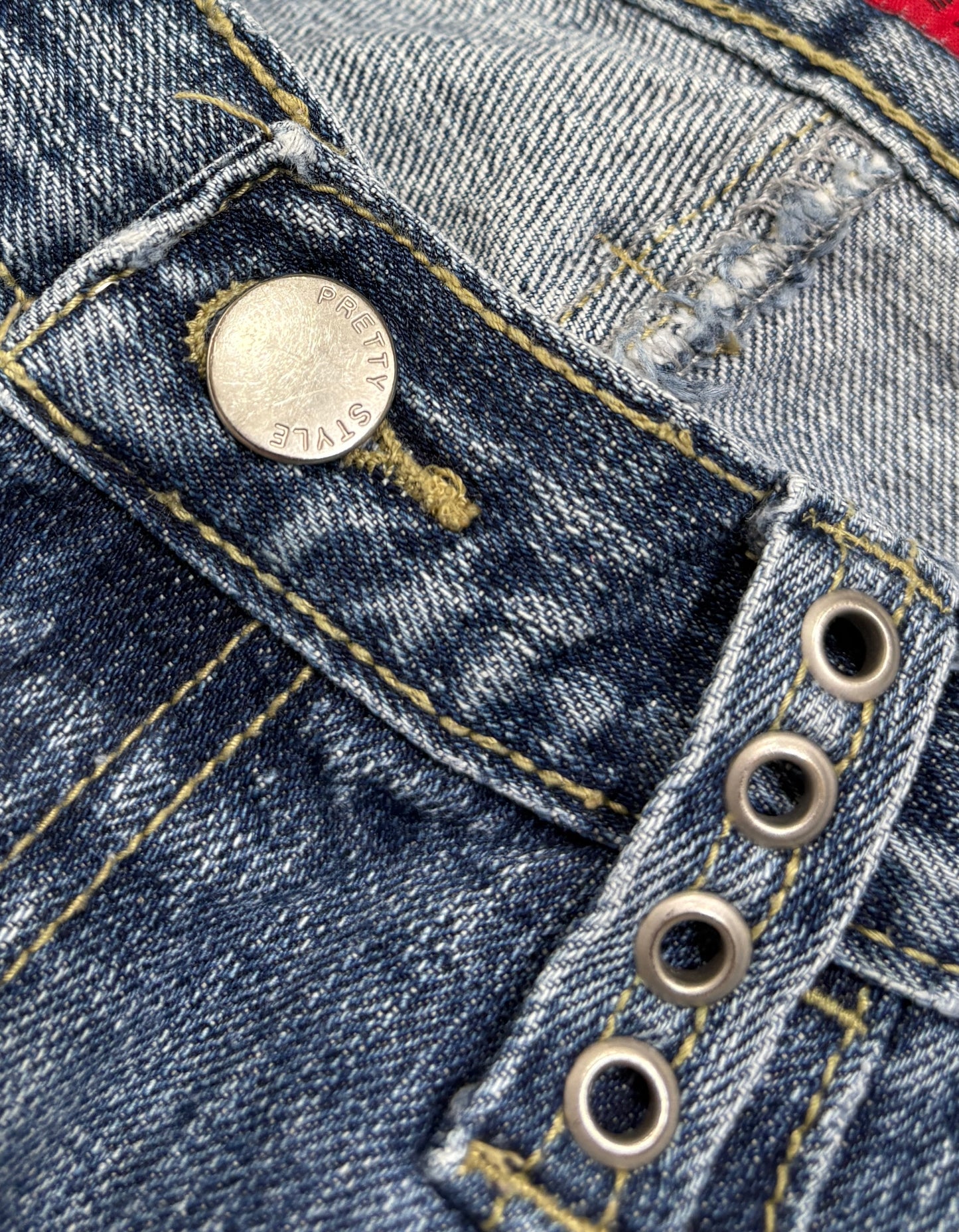 2000s Flare silver o-rings jeans flared bootcut archive