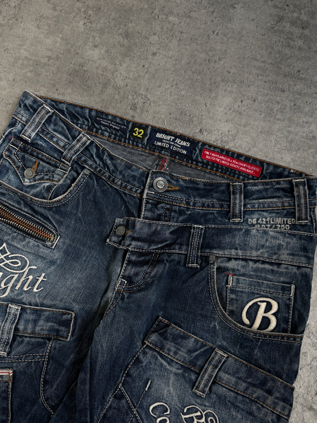 2000s Jeans Bright Y2K japan style Jeans Patchwork