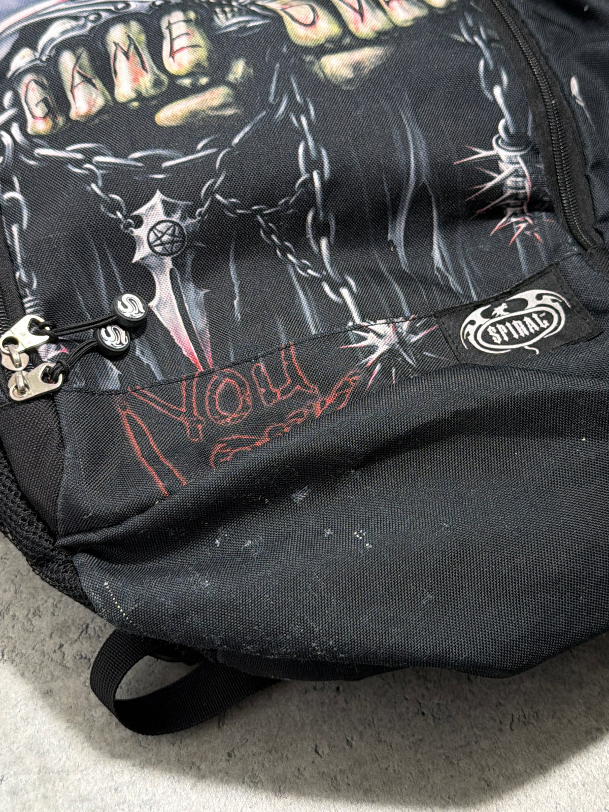 2000s Spiral Goth Backpack Plecak