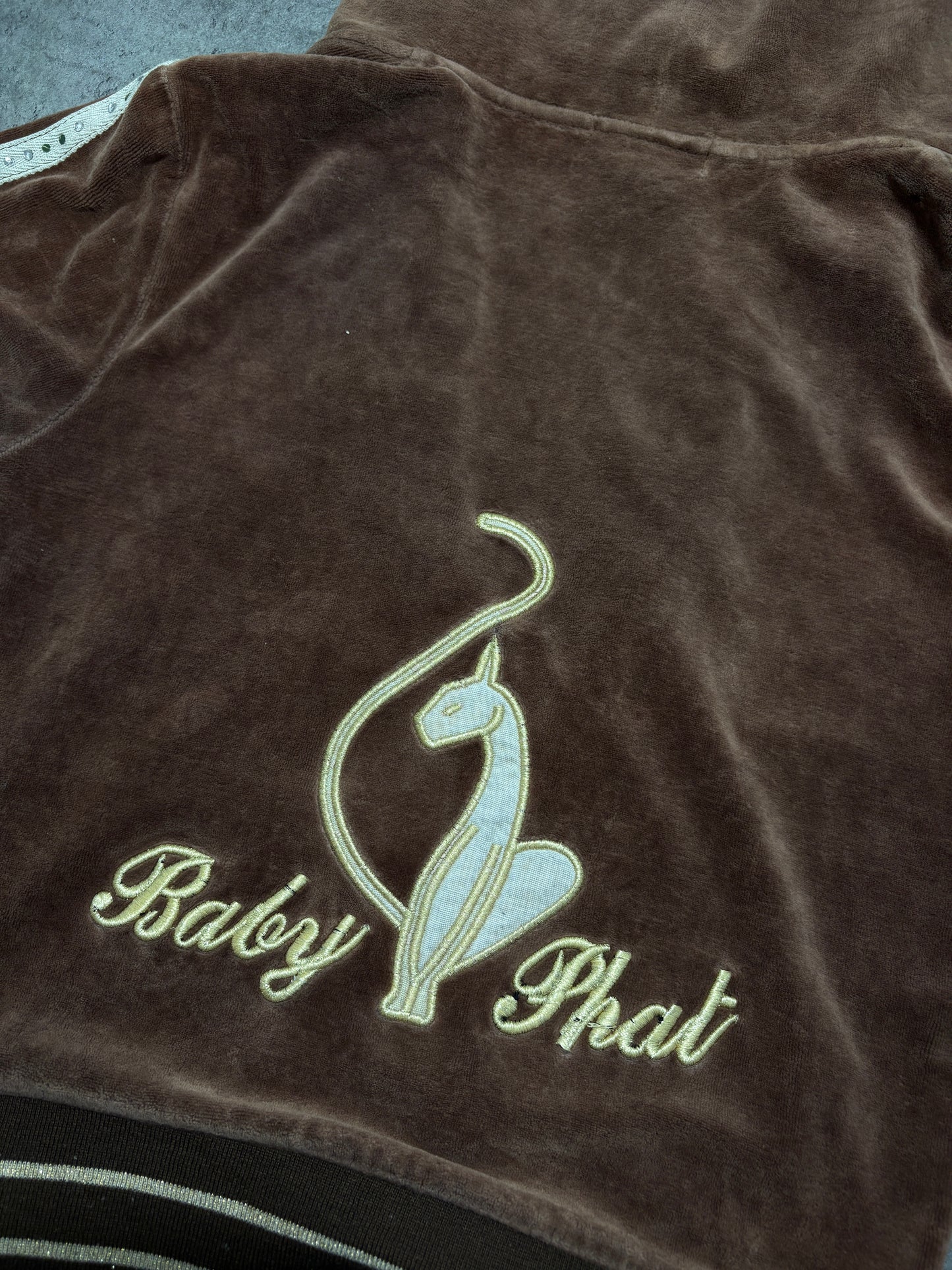 2000s Baby Phat Zip up Welur hoodie