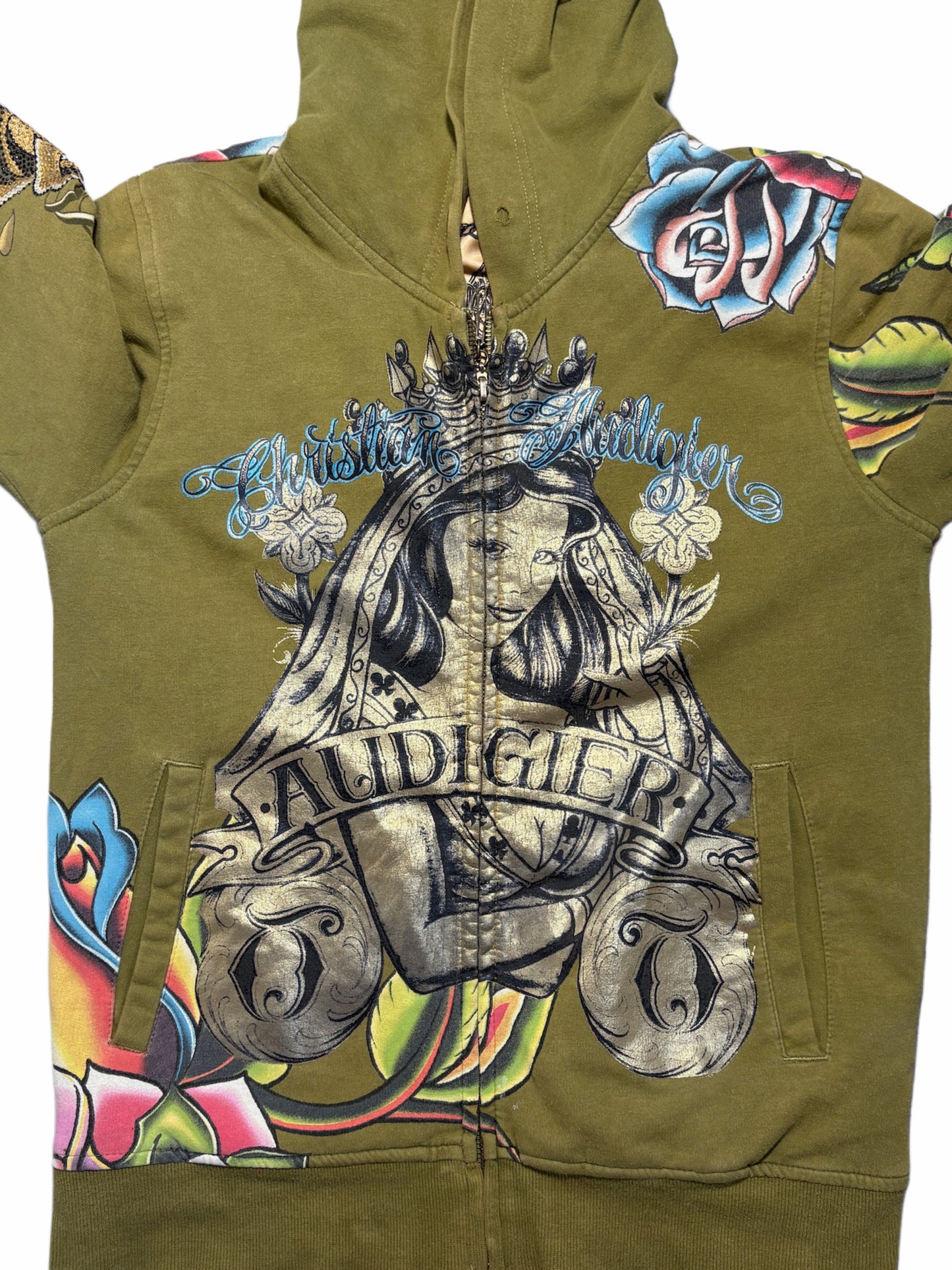 2000s Christian Audigier zip up hoodie