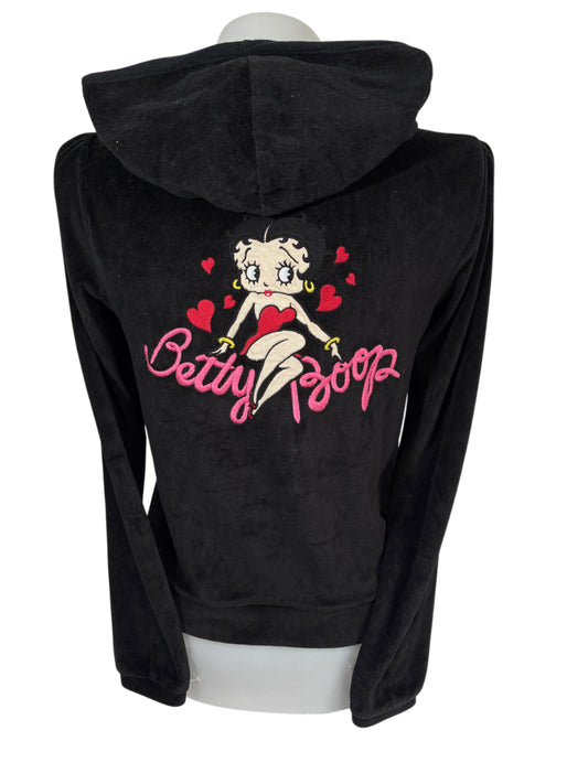2000s Betty Boop Welur Zip Up Hoodie