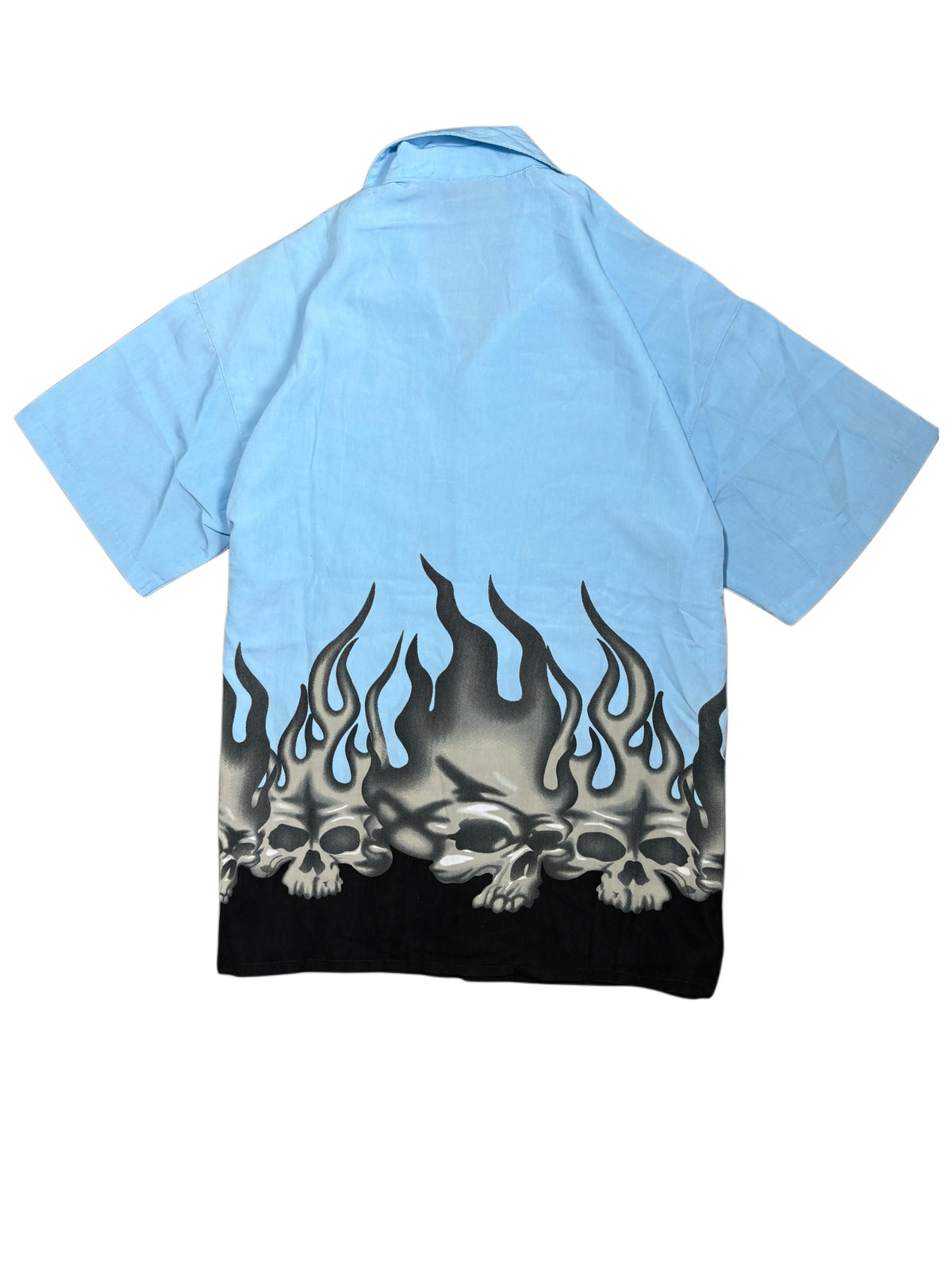 2000s Hawaiian Skull Shirt Polo
