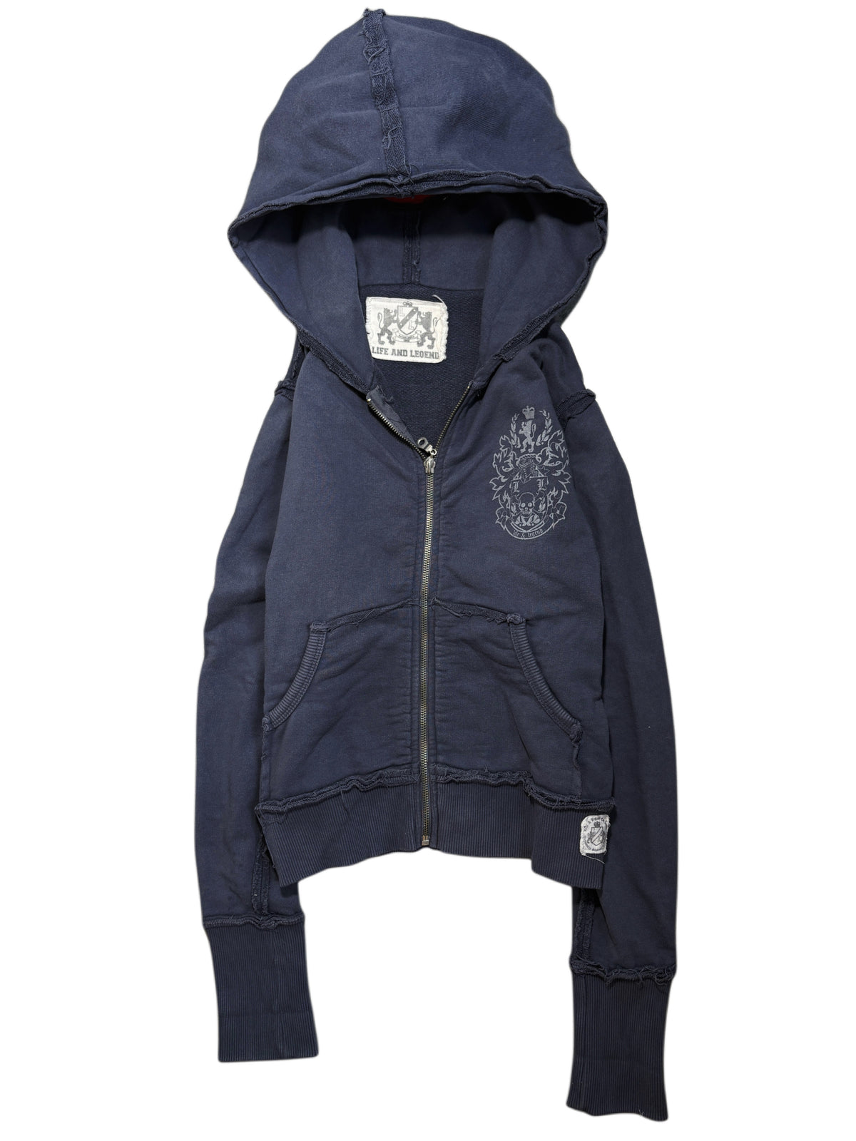 2000s Skull Life&Legend Zip Up Hoodie