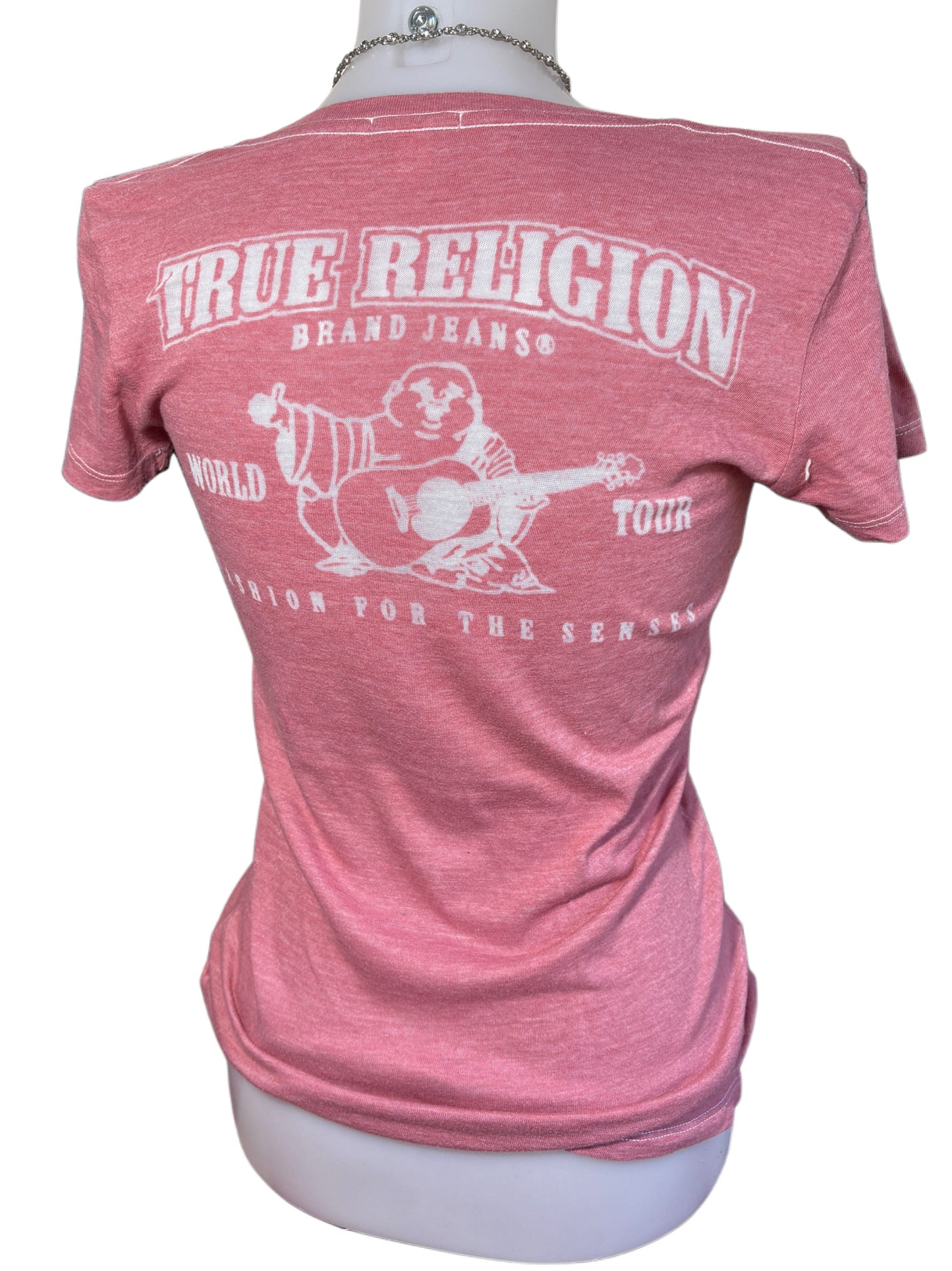 2000s True Religion baby pink t-shirt