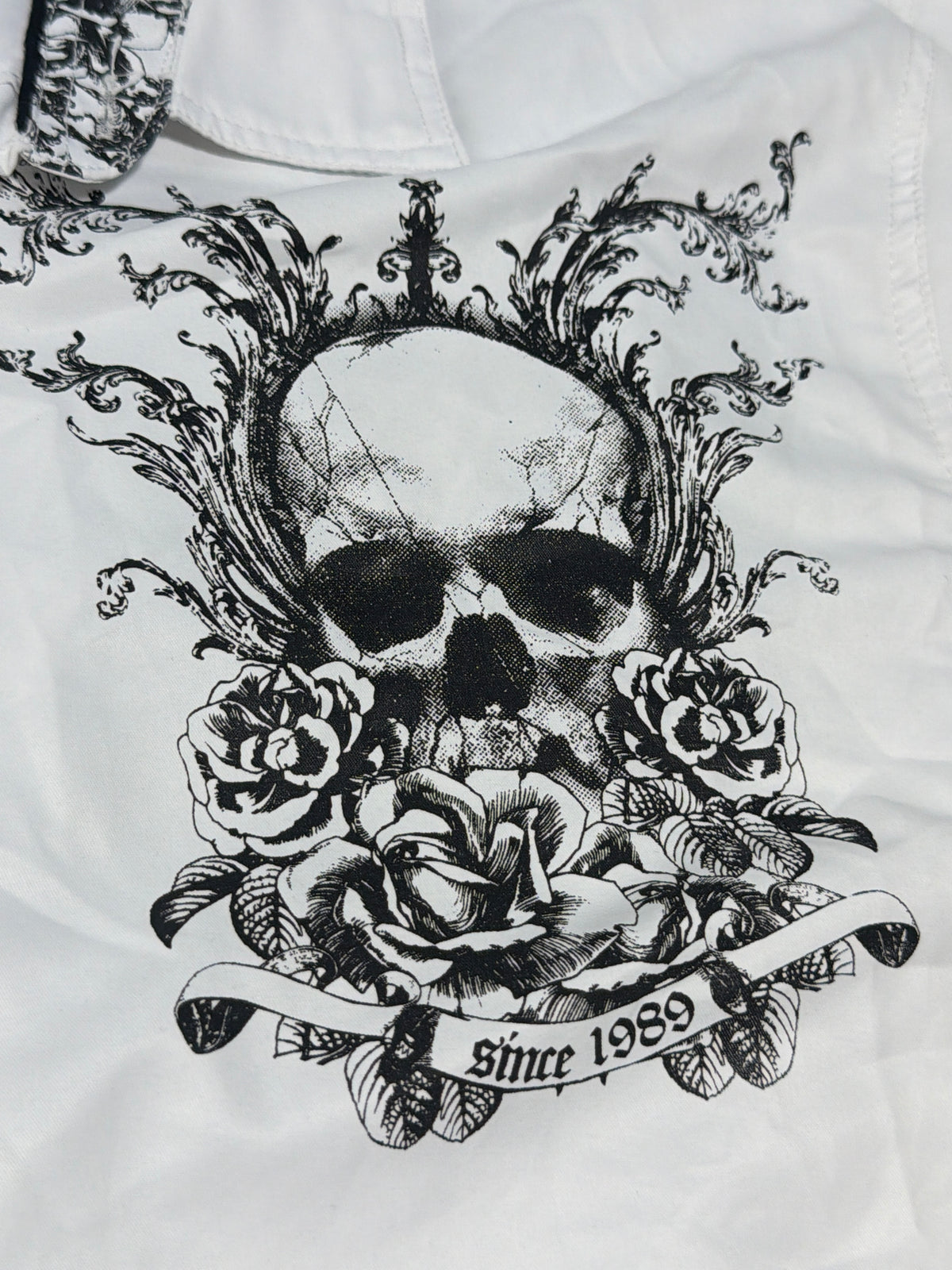 2000s Much More Skull Shirt Polo