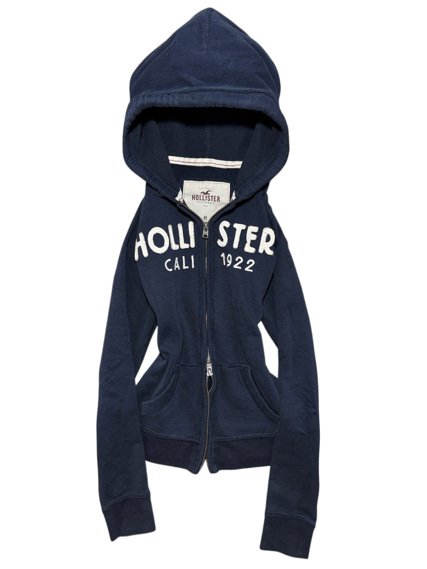 2000s Hollister navy zip up hoodie
