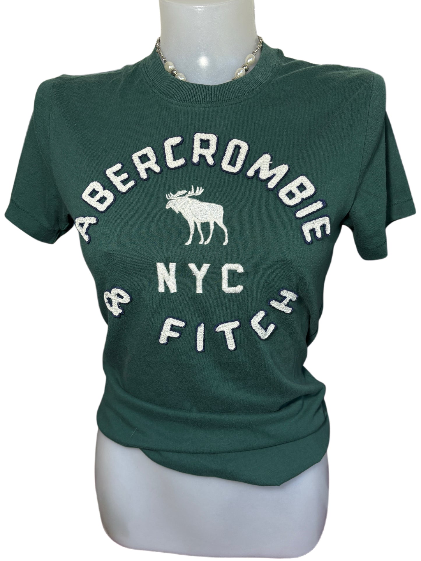 2000s Abercrombie & Fitch green t-shirt tee