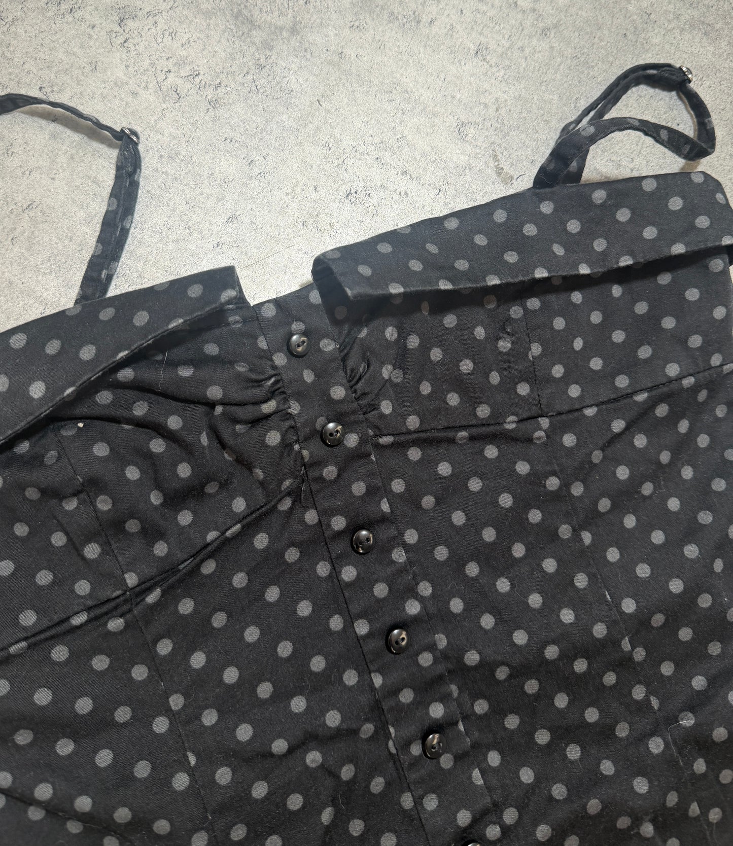 2000s Top Polka Doot gorset w kropki