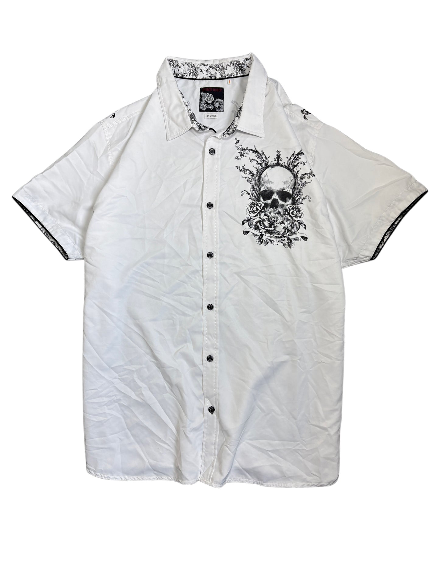 2000s Much More Skull Shirt Polo