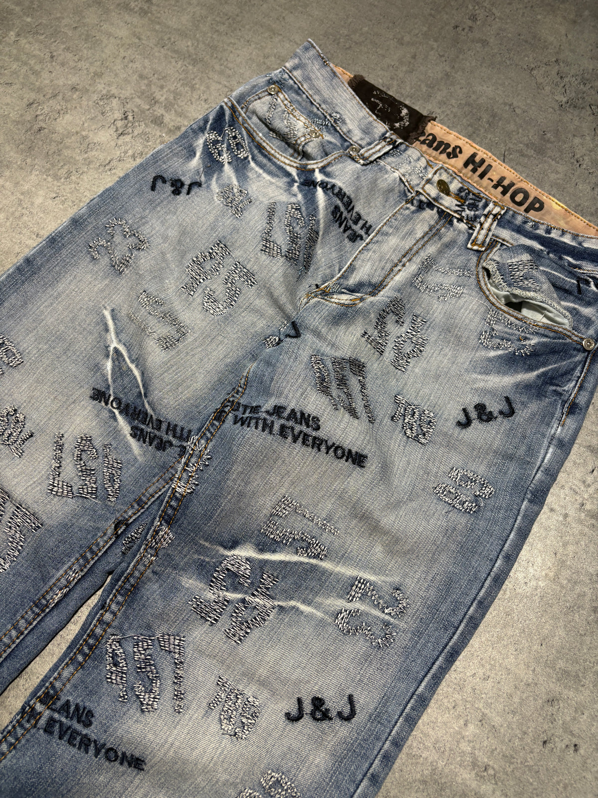 2000s Y2K Embroidery Jeans