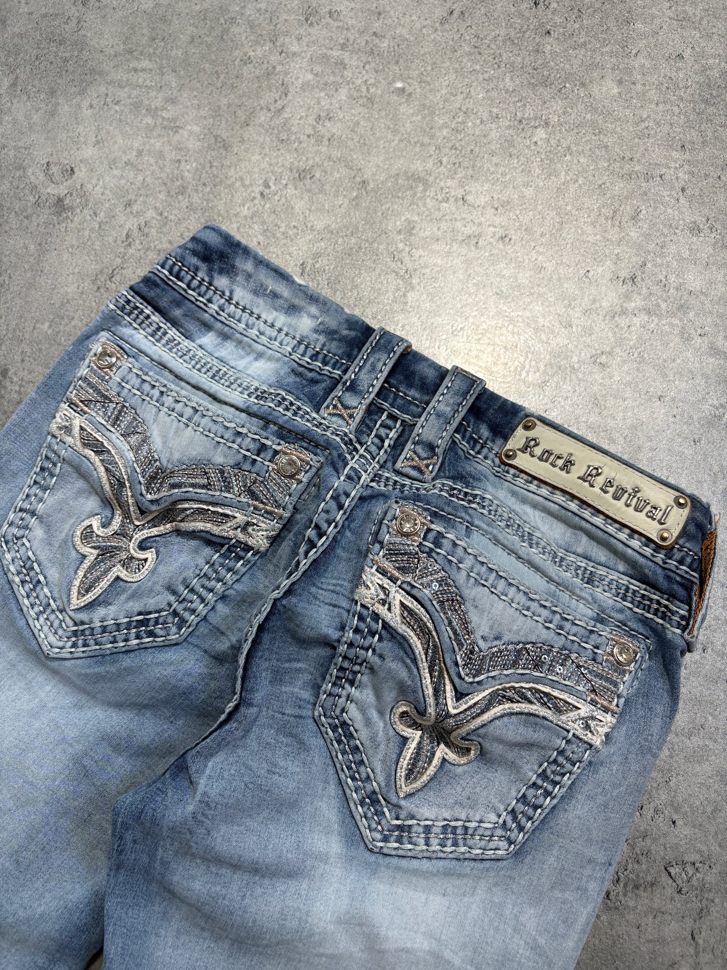 2000s Rock Revivial skinny jeans light blue