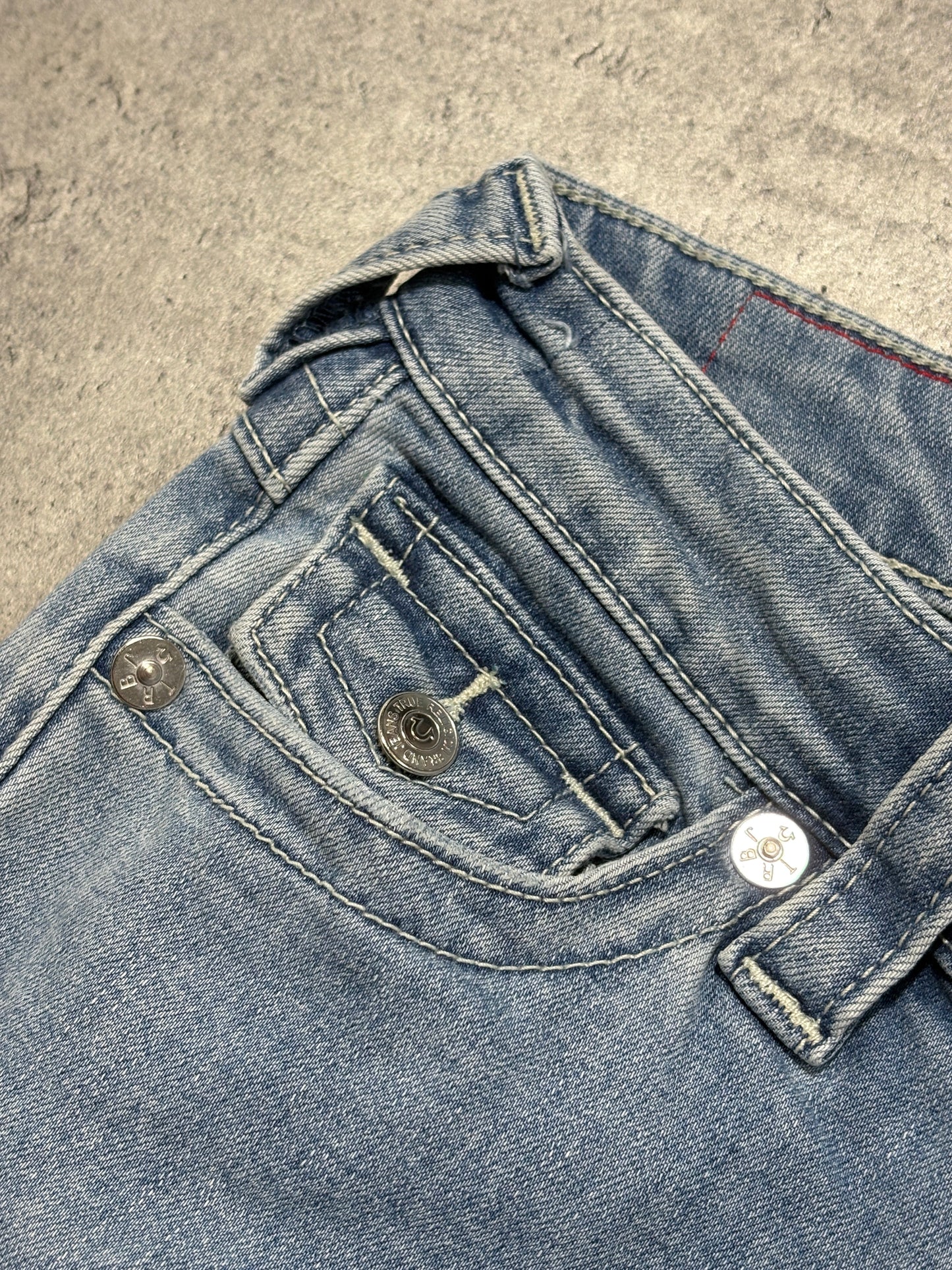 True Religion Becca Flare Light Blue Washed Jeans Dzwony
