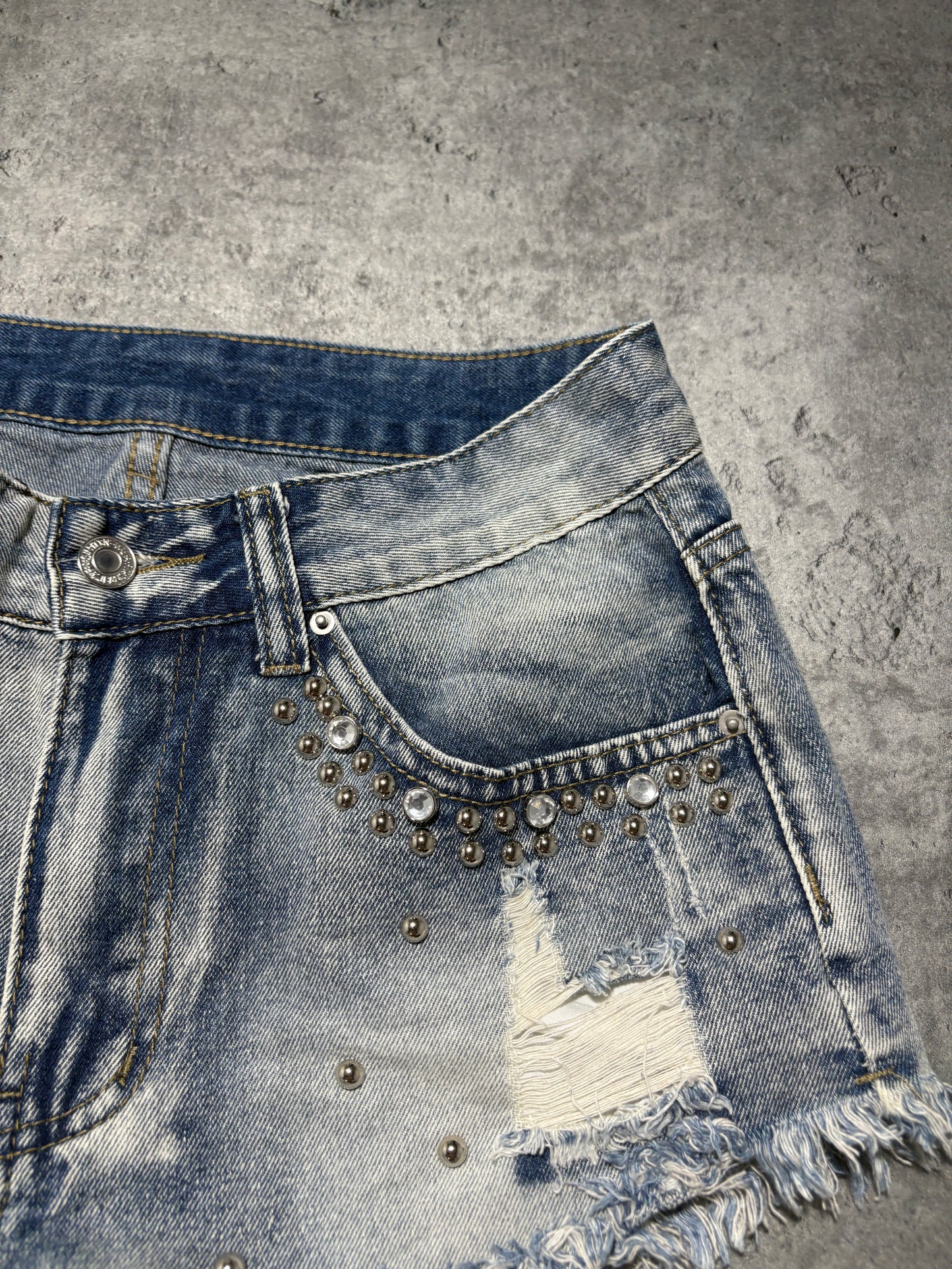2000s Jeans Shorts Distressed