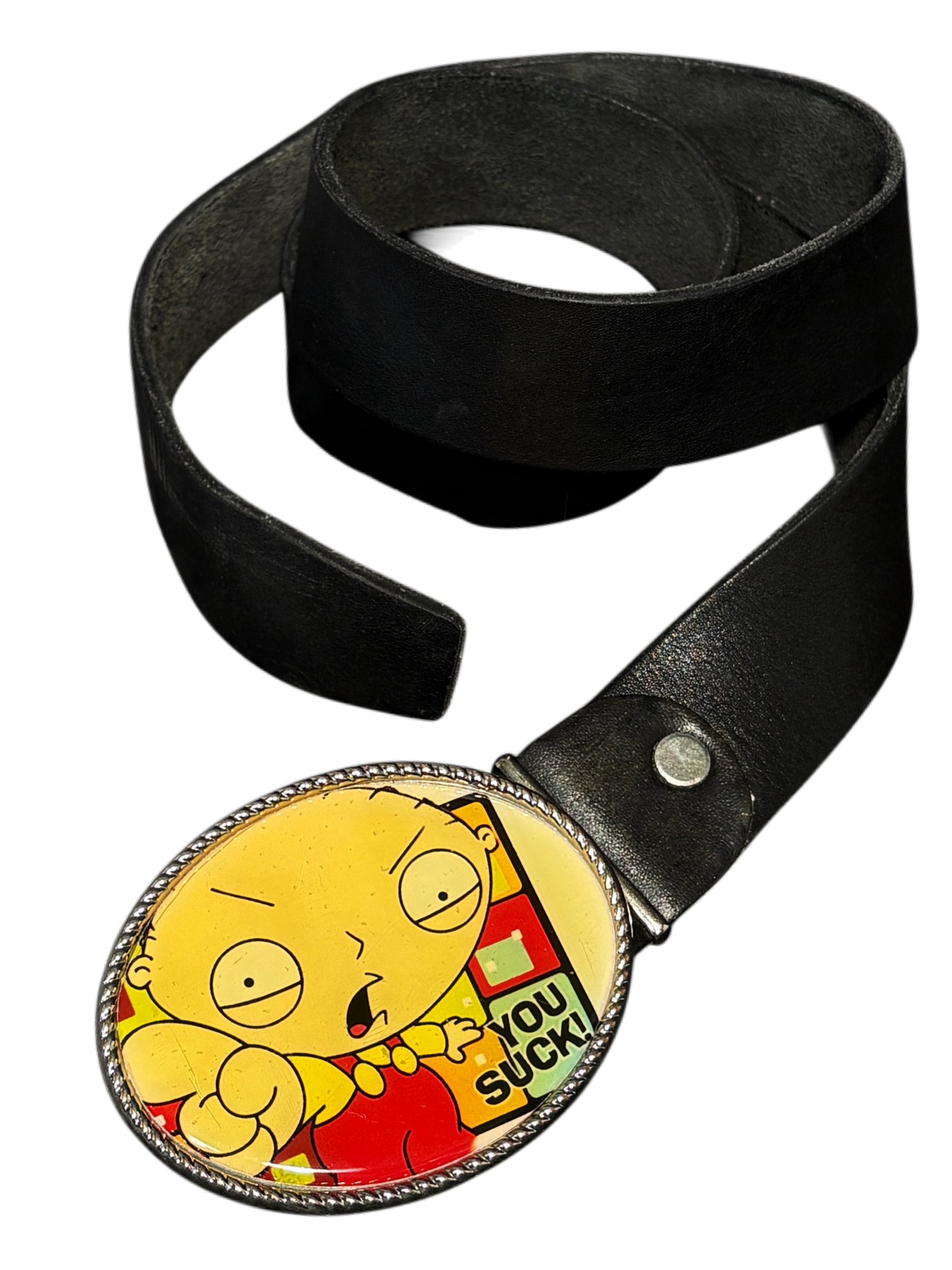 2000s *RARE* Family Guy Stewie Griffin „You Suck” Belt Pasek