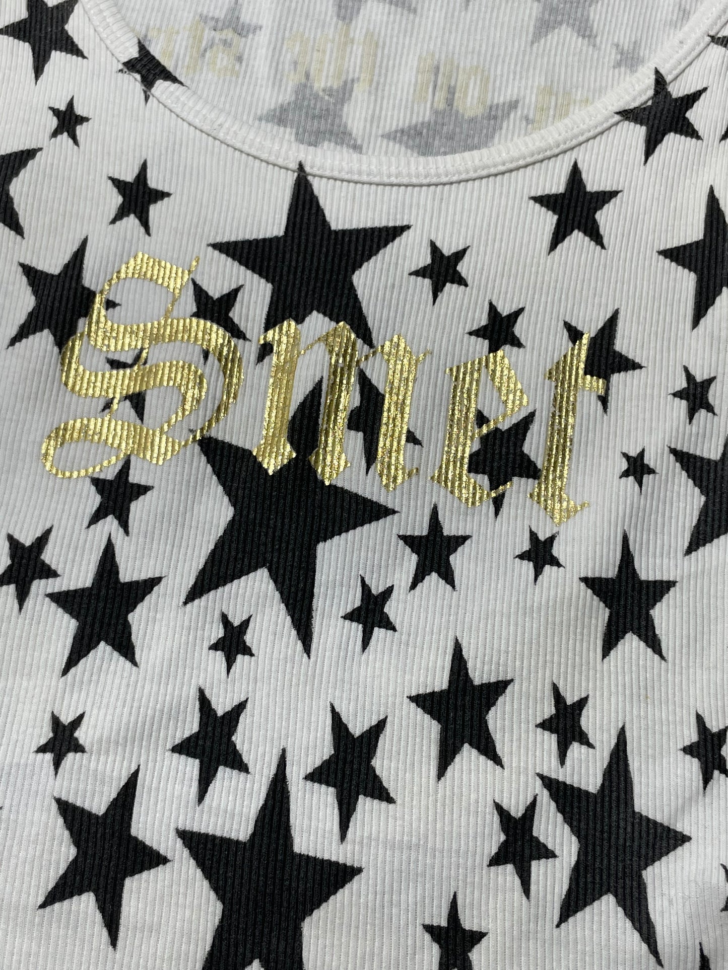 2000s Smet by Christian Audigier sexy top/mini dress sukienka w gwiazdki