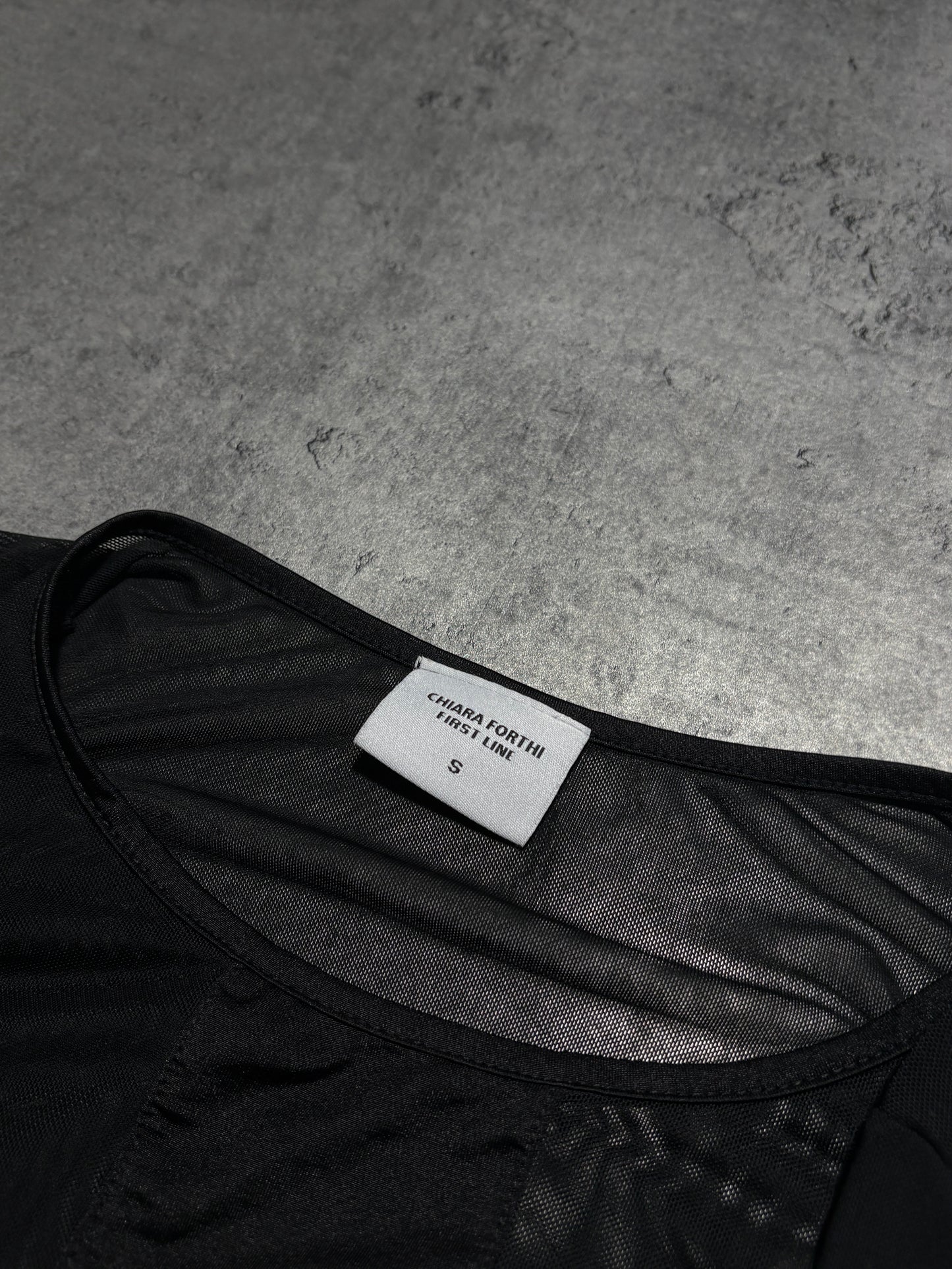 2000s Cross Mesh Top Alternative Longsleeve
