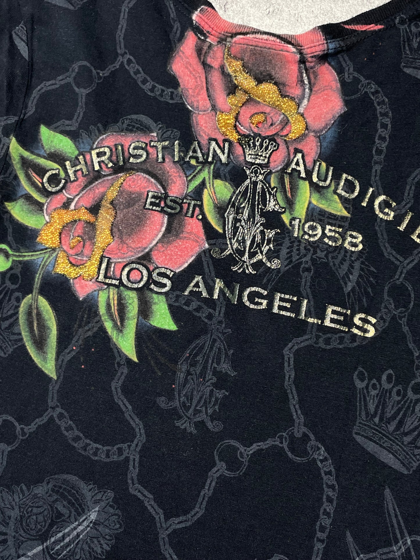2000s Christian Audigier dress sukienka longsleeve
