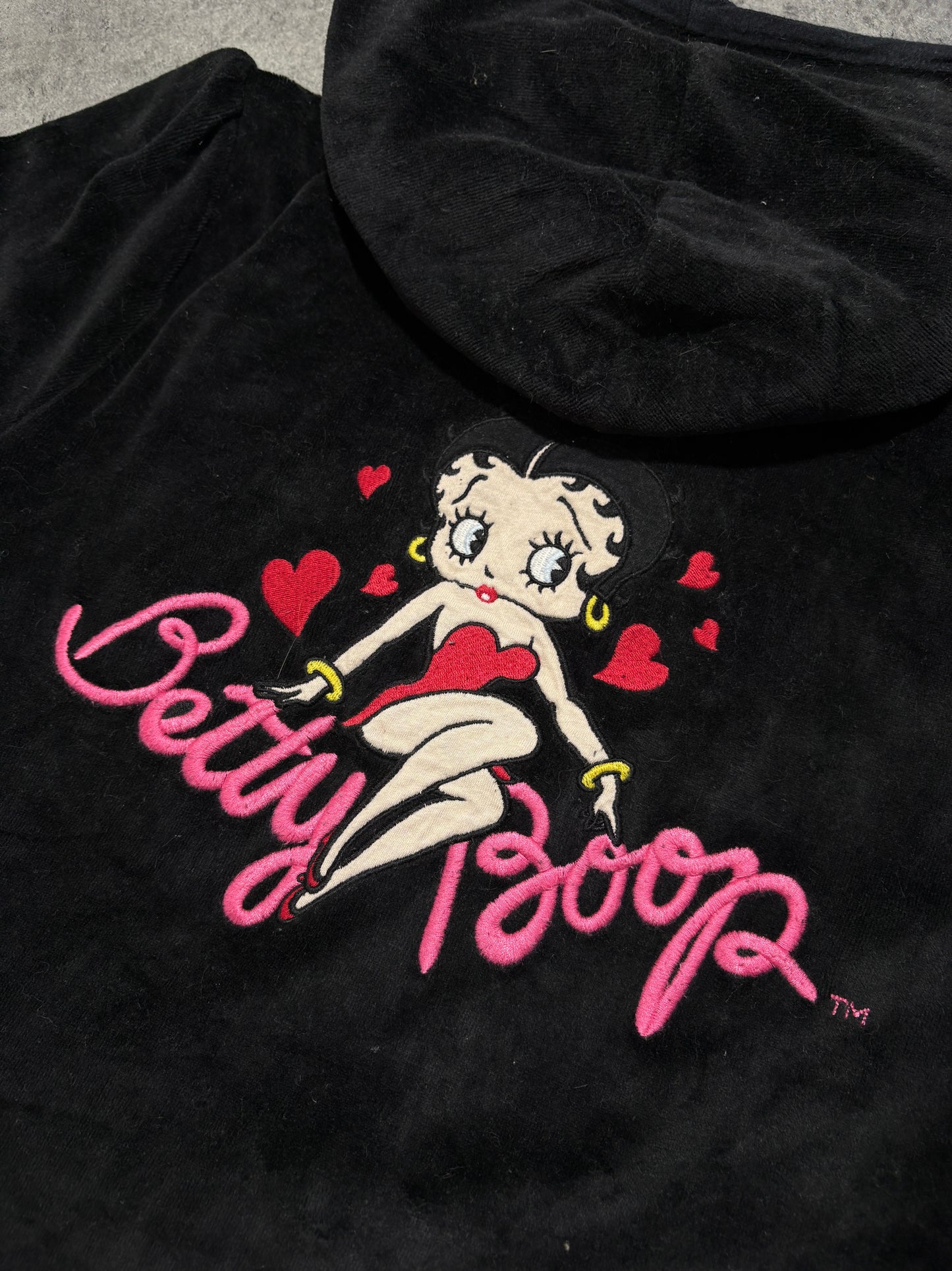2000s Betty Boop Welur Zip Up Hoodie