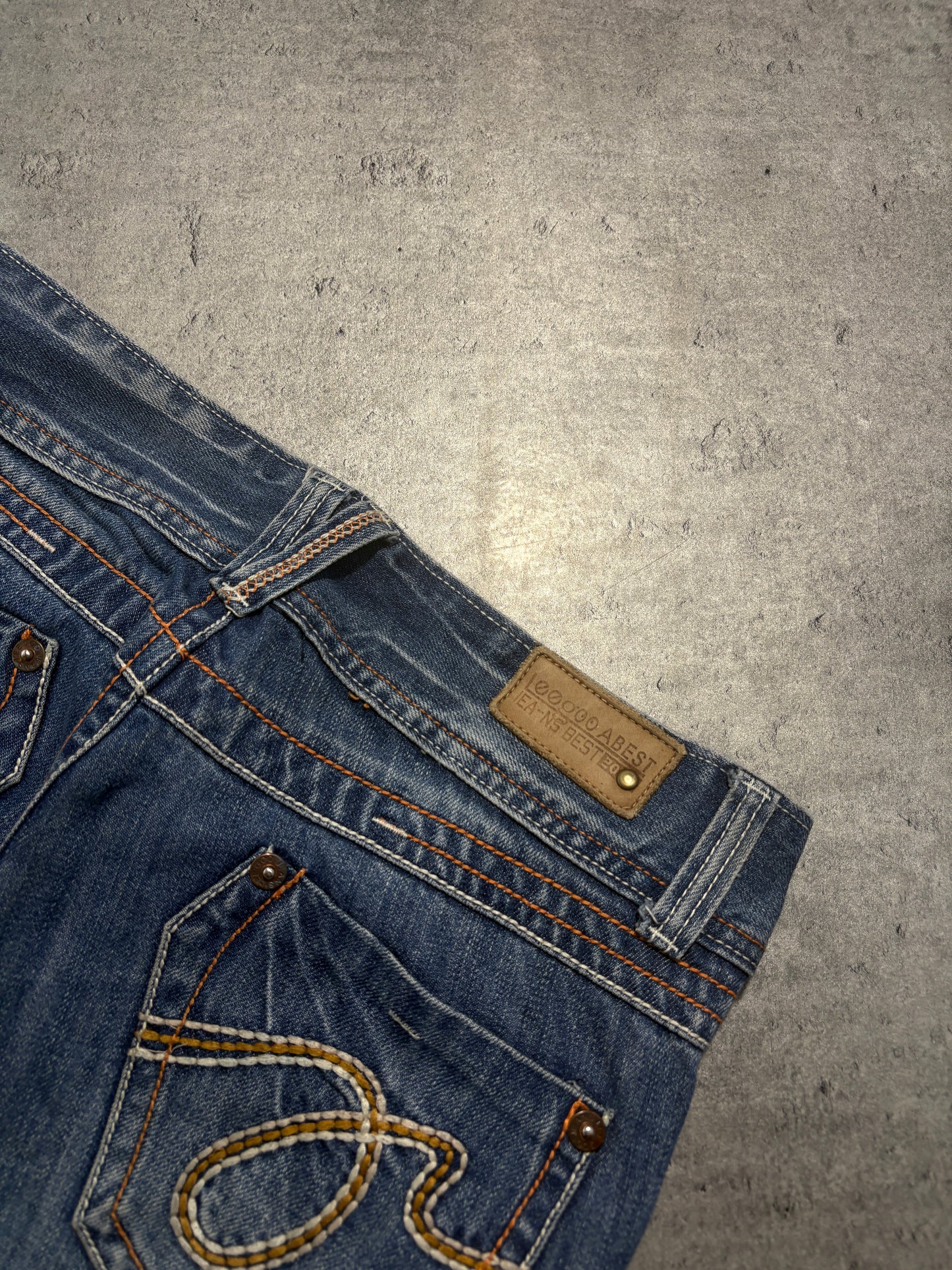 2000s Flared Embroidery  Jeans y2k