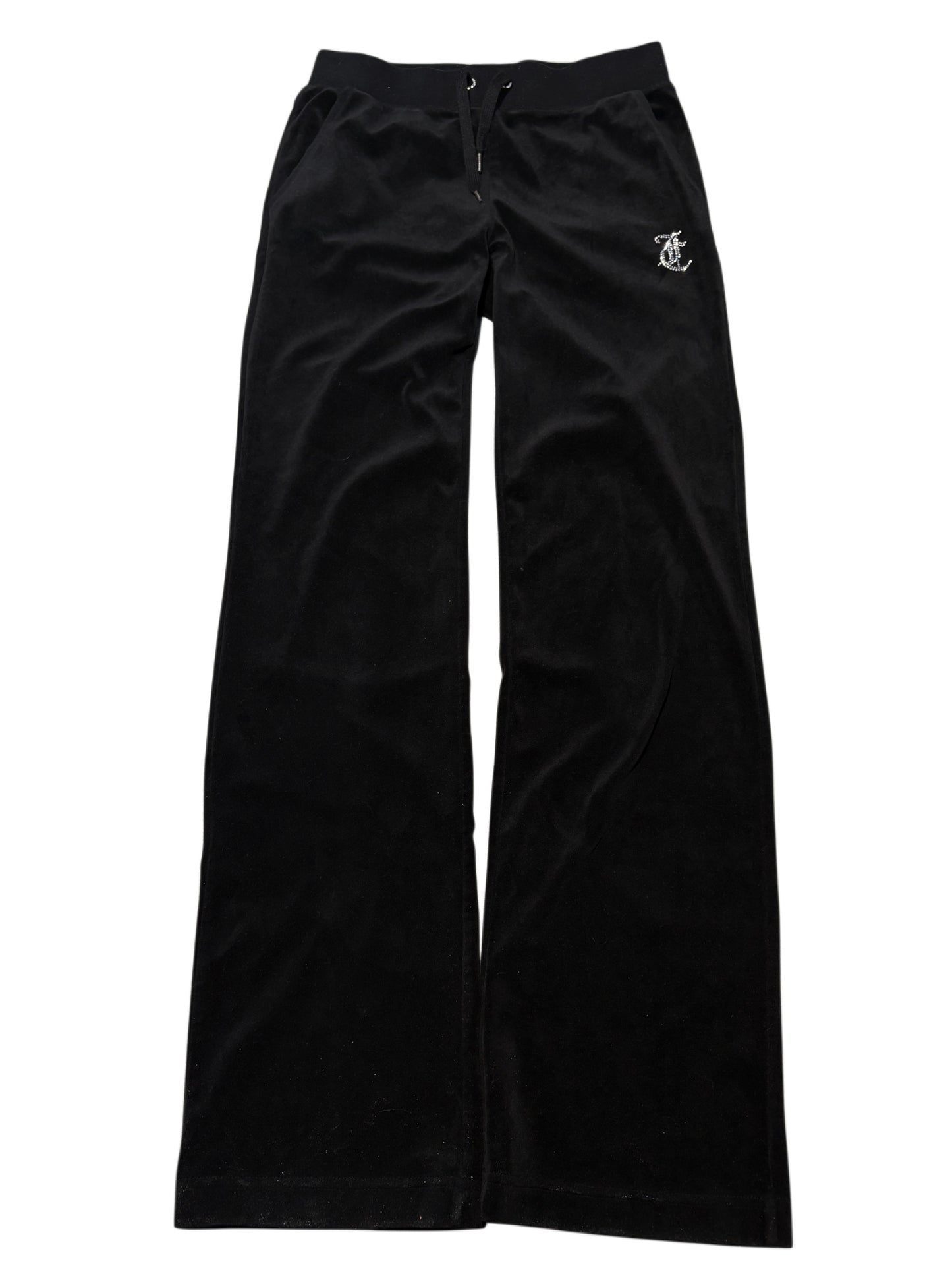 Juicy Couture welur black rhinestones pants