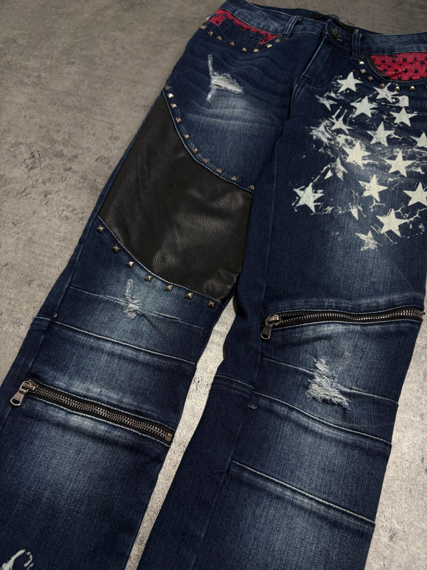 2000s Rock Rebel USA Flag Skinny Jeans archive